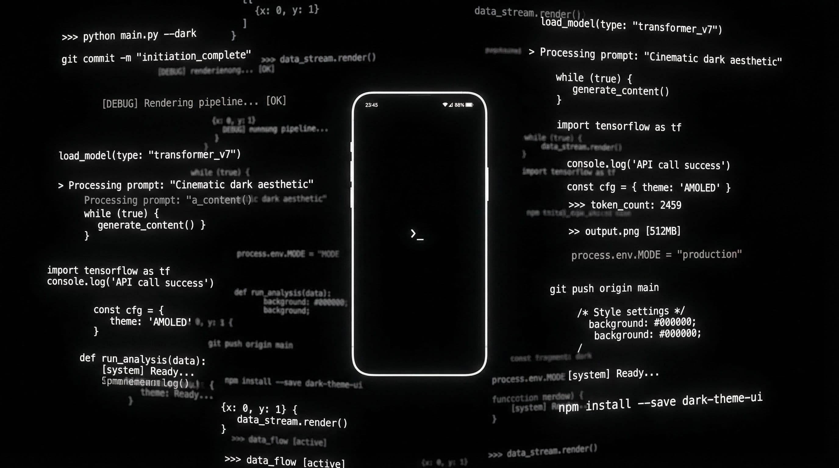 Copy paste prompt formulas for dark AMOLED wallpapers