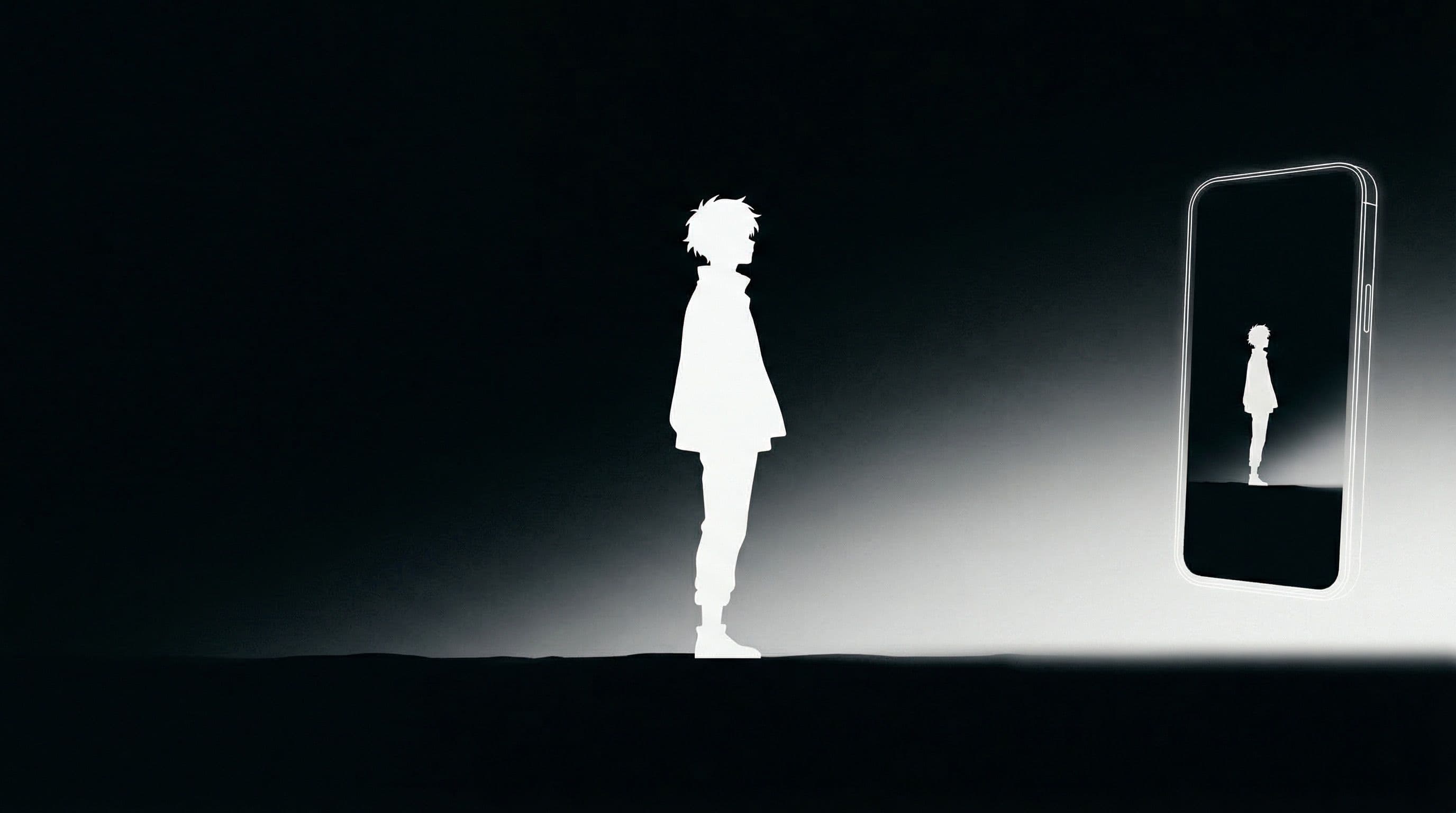 Minimalist anime wallpaper examples with soft gradients