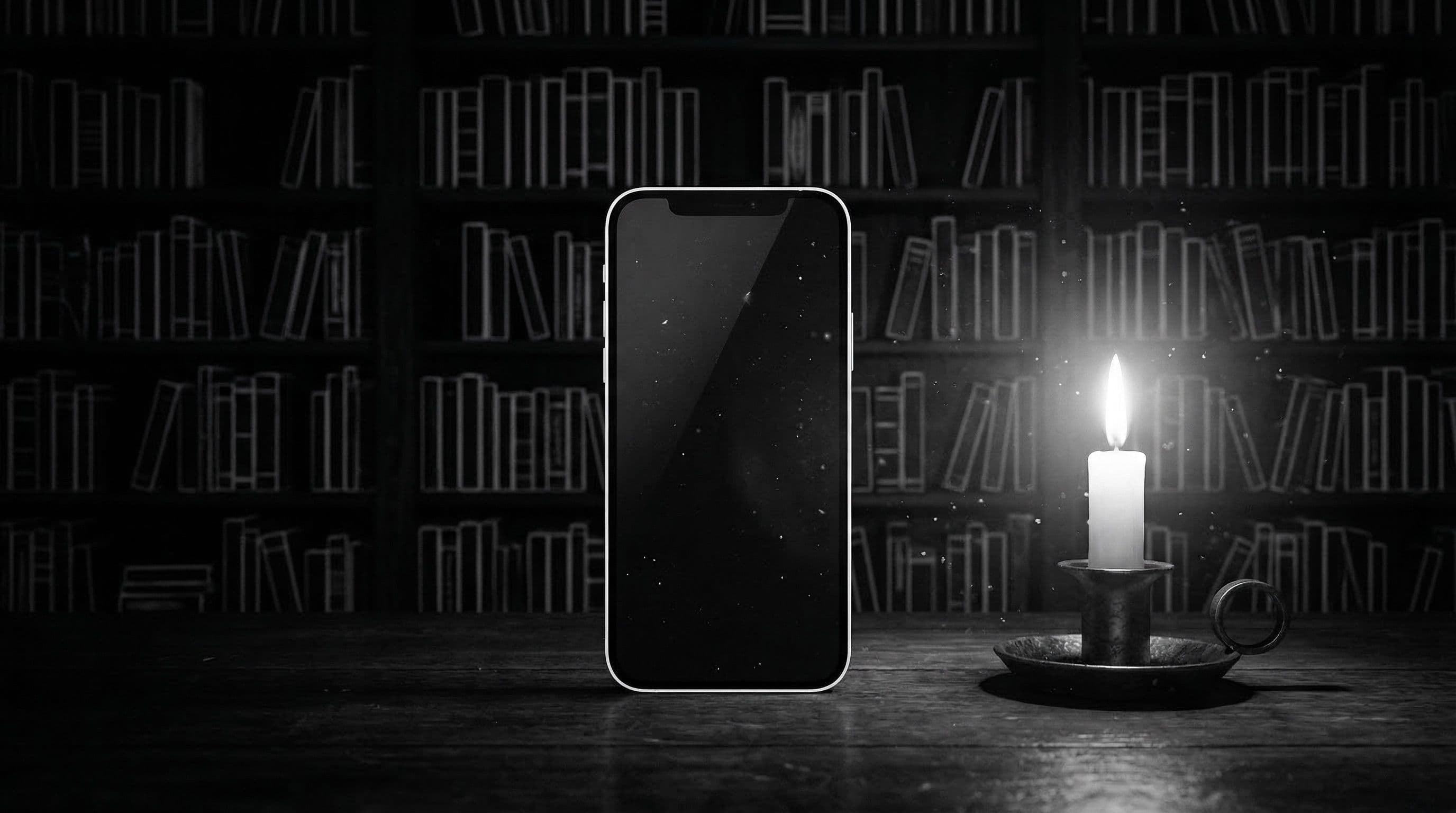 Dark academia wallpaper set with moody bookish themes