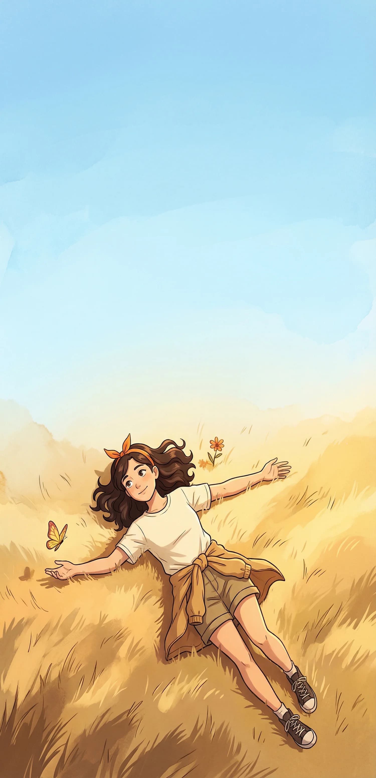 Girl In Sunny Field