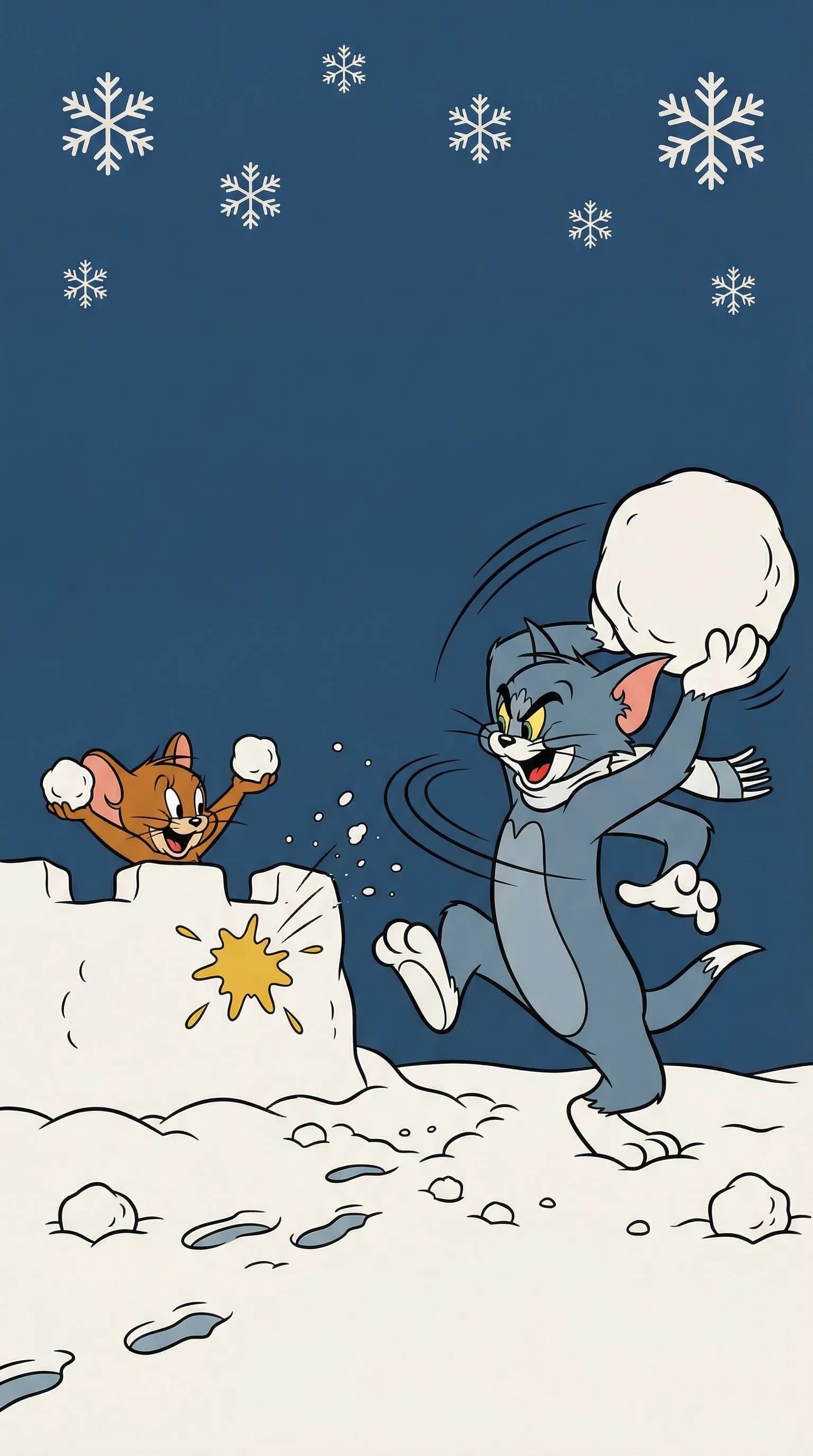 Tom and Jerry Snowball Fight