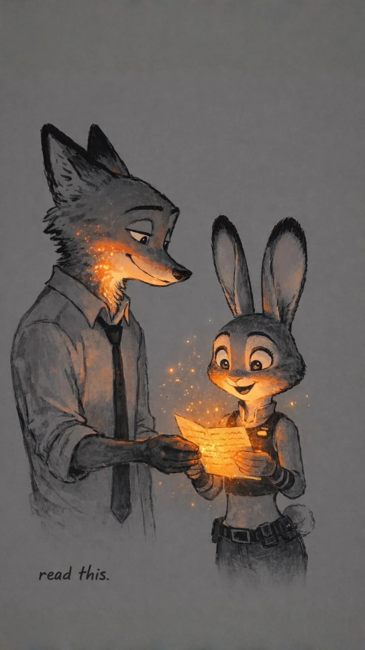 Zootopia Nick and Judy Reading