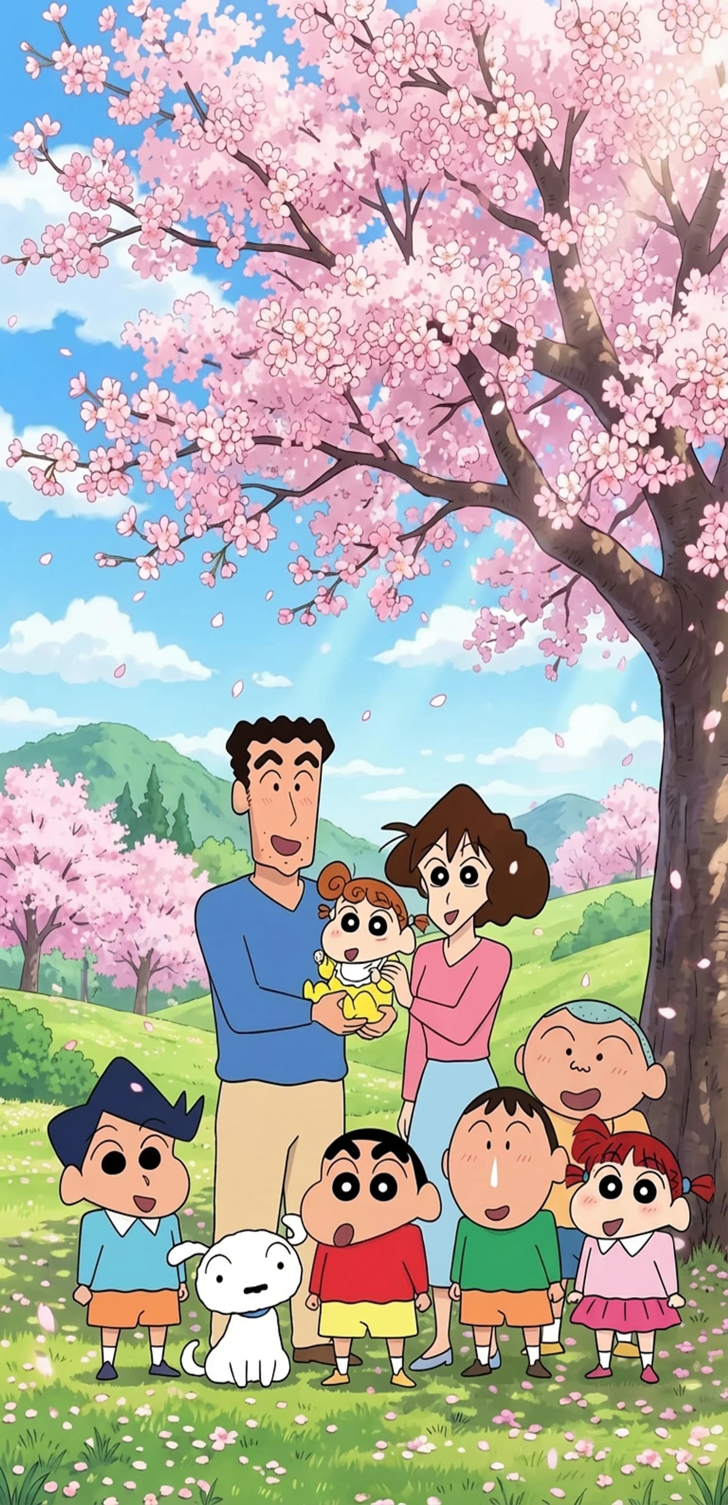 Shinchan with Friends and Family