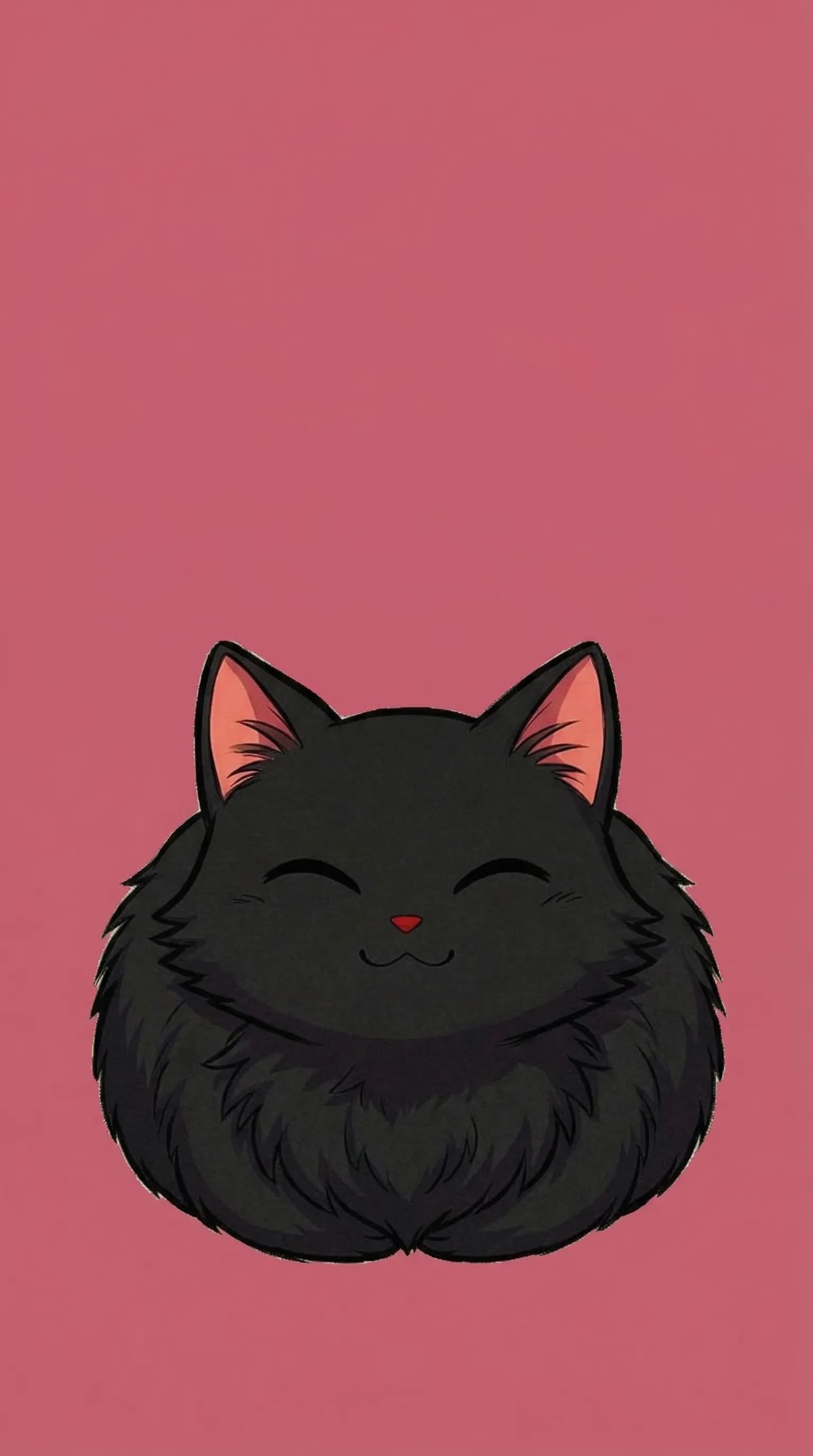 Cat loafing with closed eyes