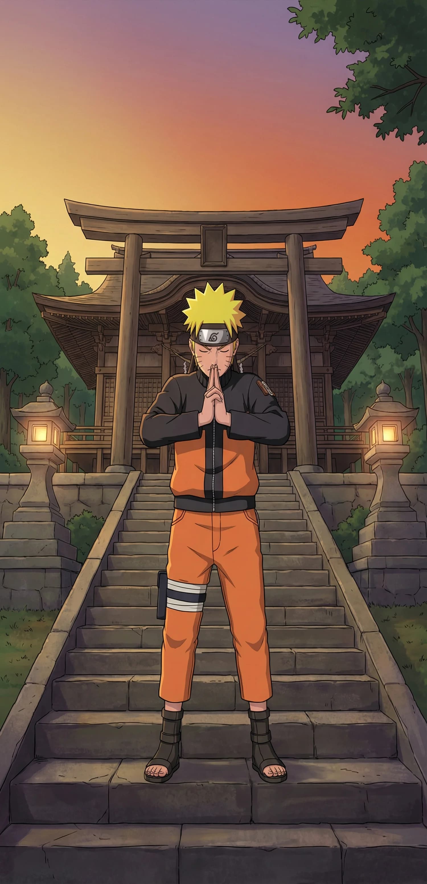 Naruto Sunset Pray