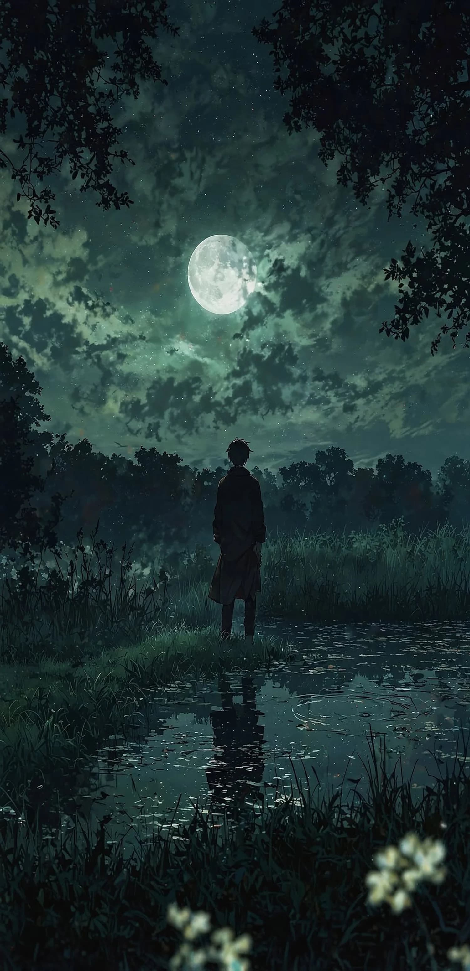 Moonlit Night Reflections