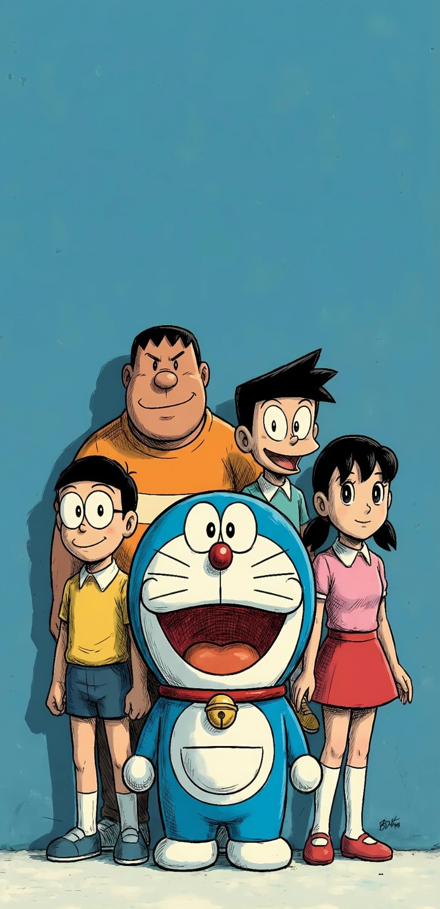 Doraemon with All his friends