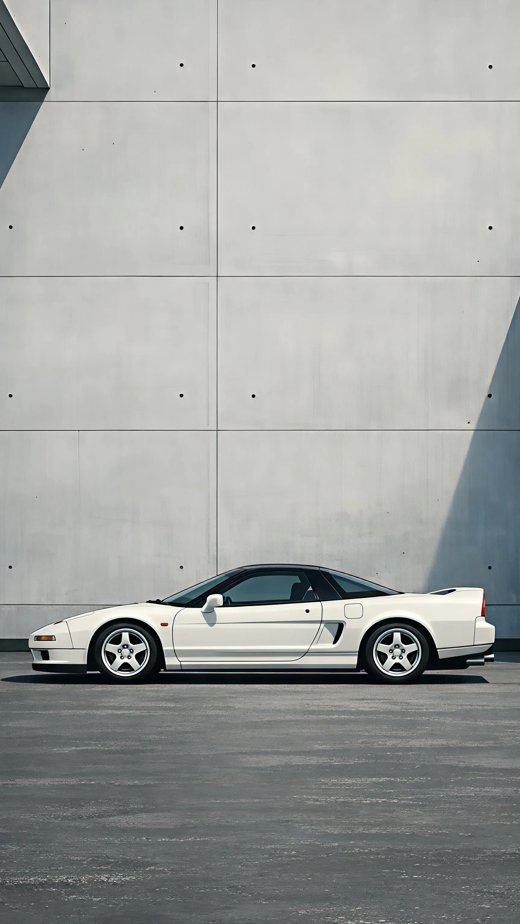 Sleek White Sports Car