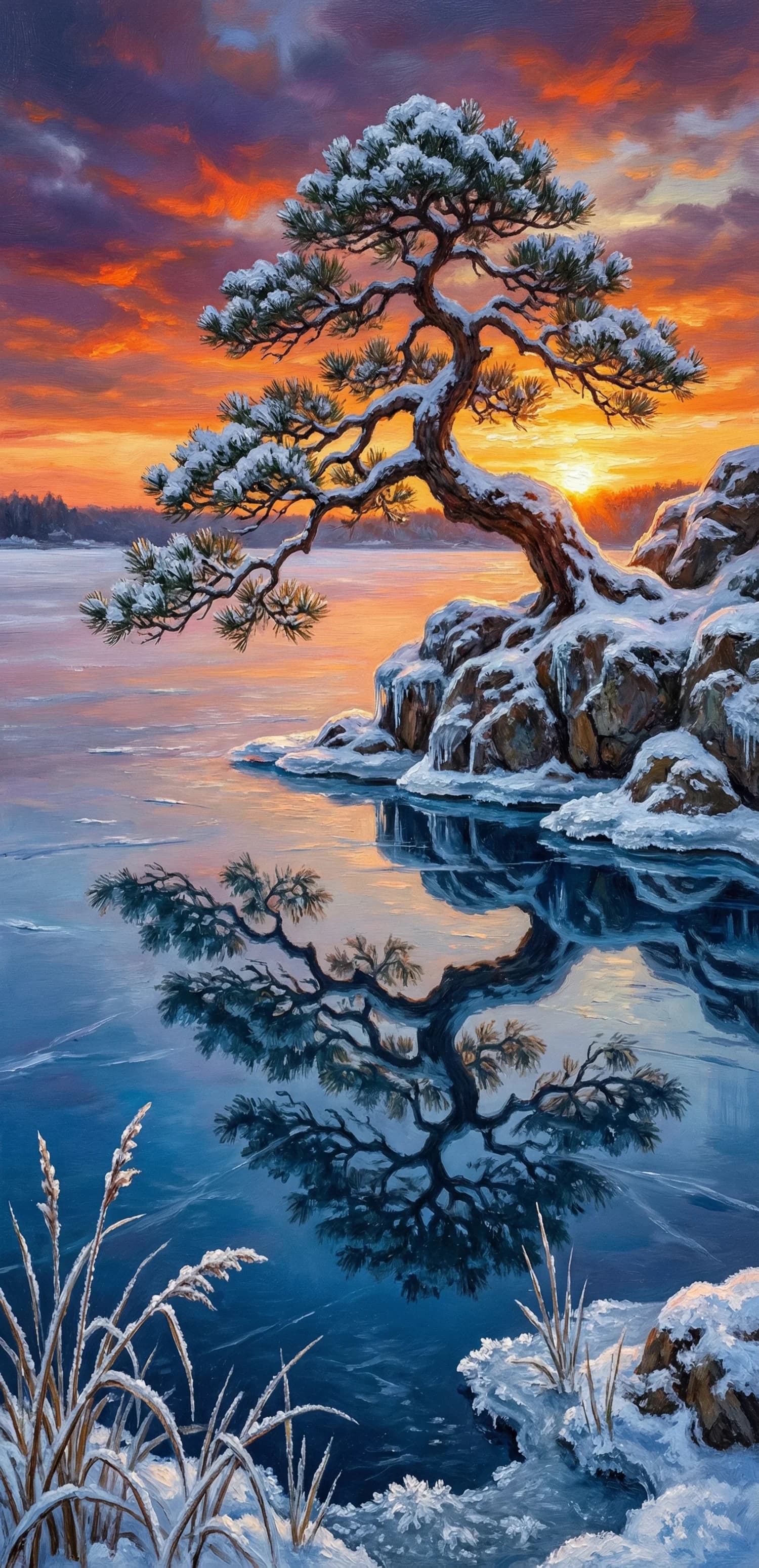 Winter Pine Serenity