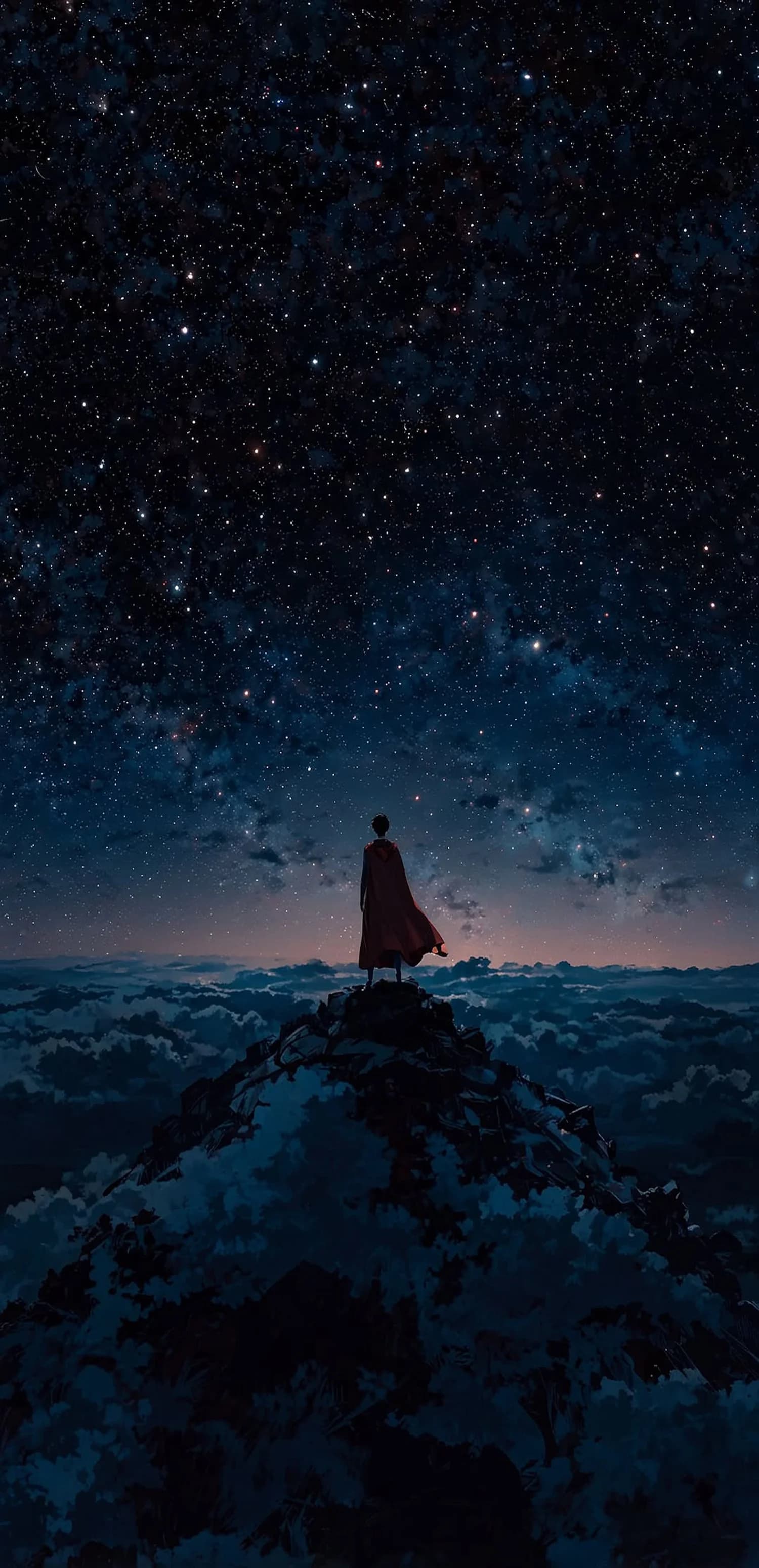 Stargazing Lone Figure