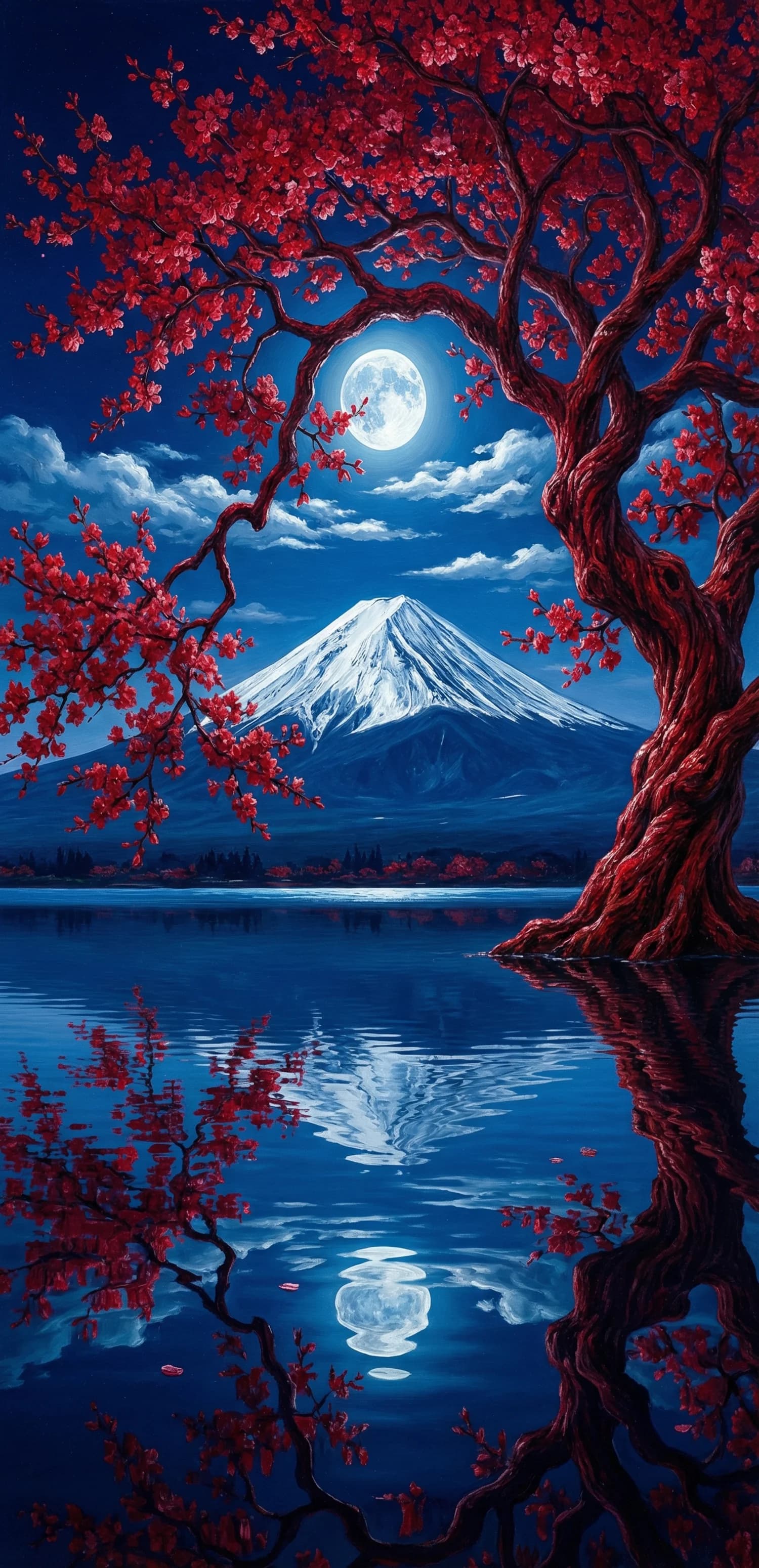 Moonlit Cherry Blossoms