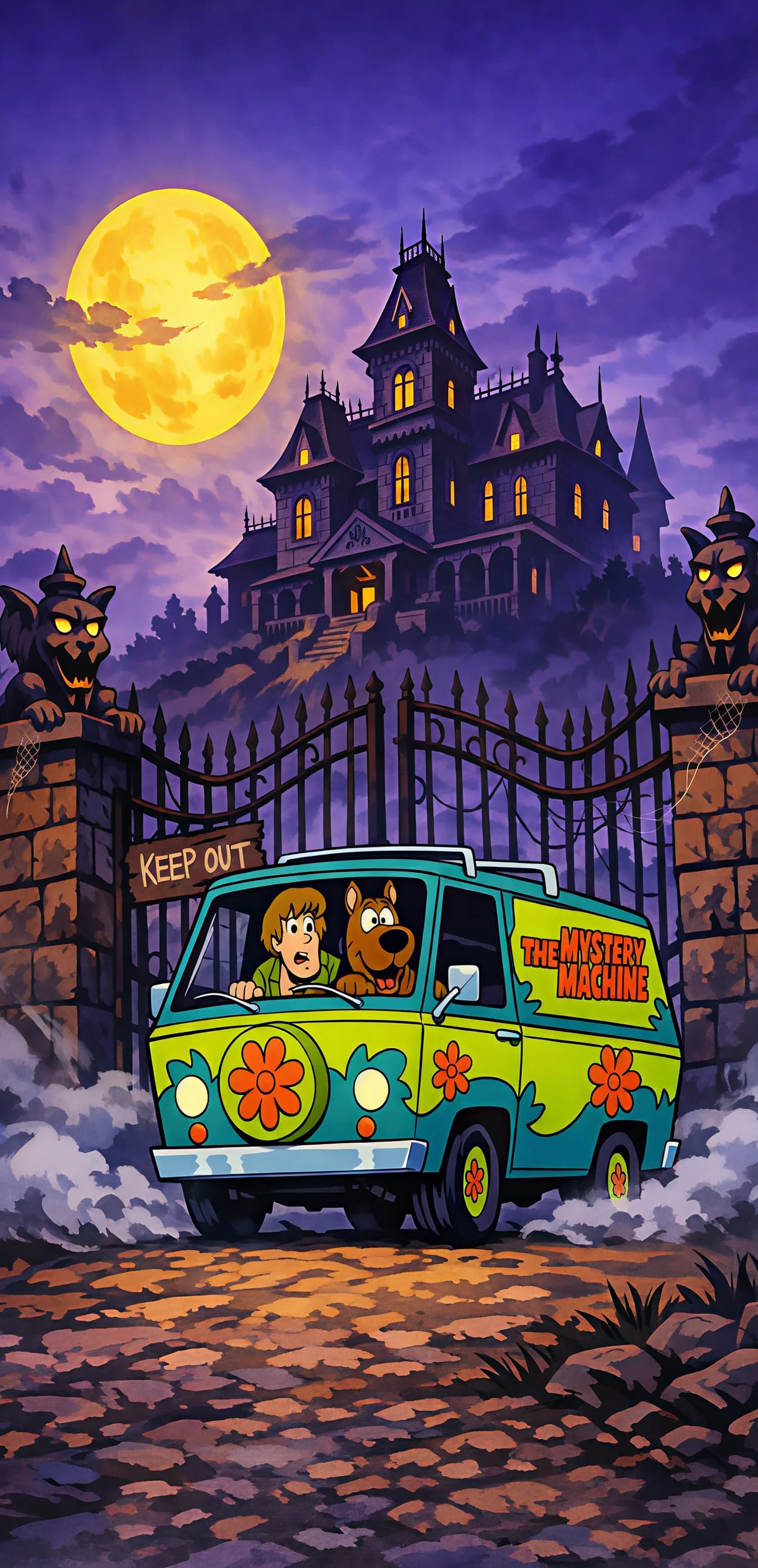 Mystery Machine at Haunted Mansion