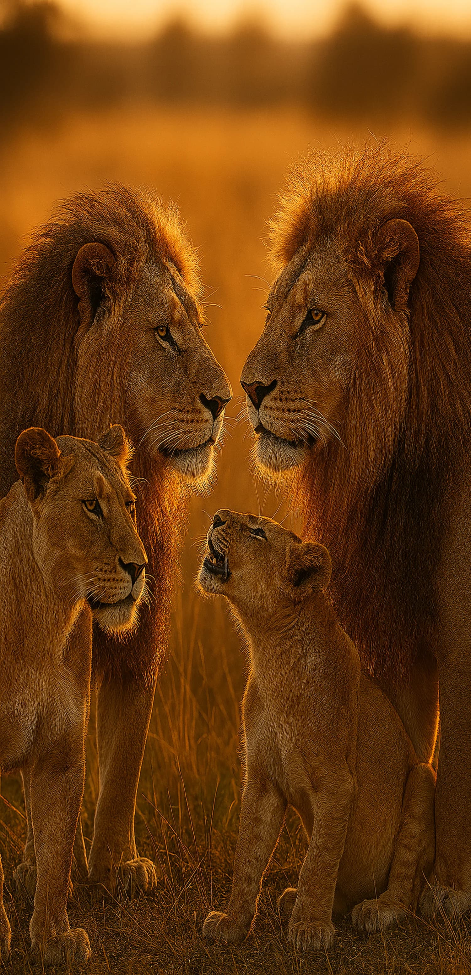 Lion Family Portrait
