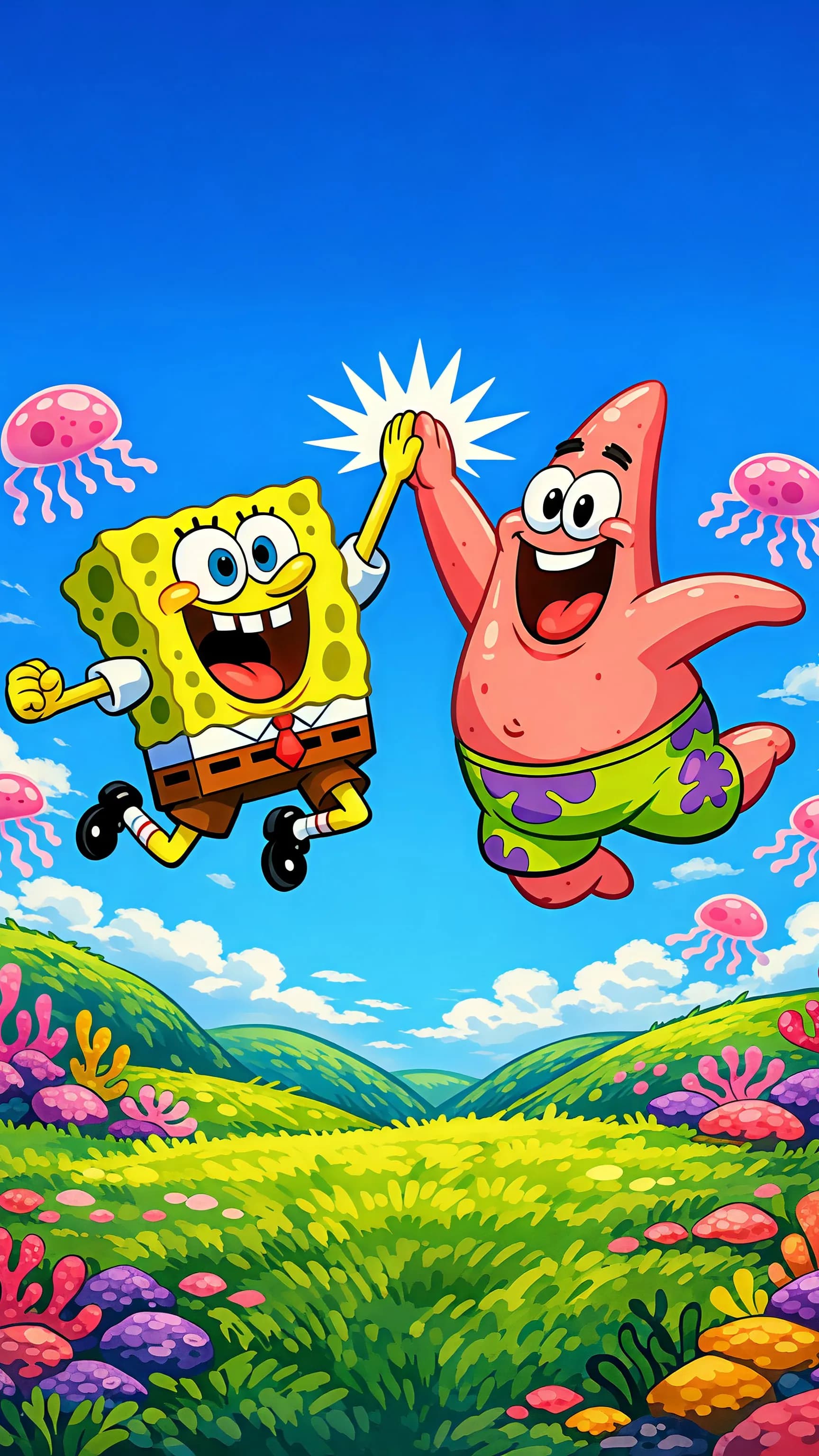 SpongeBob & Patrick Jump for Joy