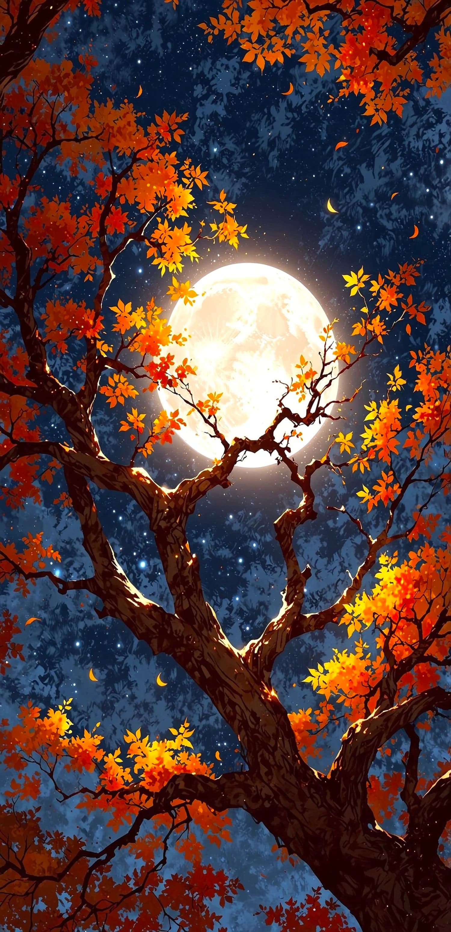 Autumn Moon Branches