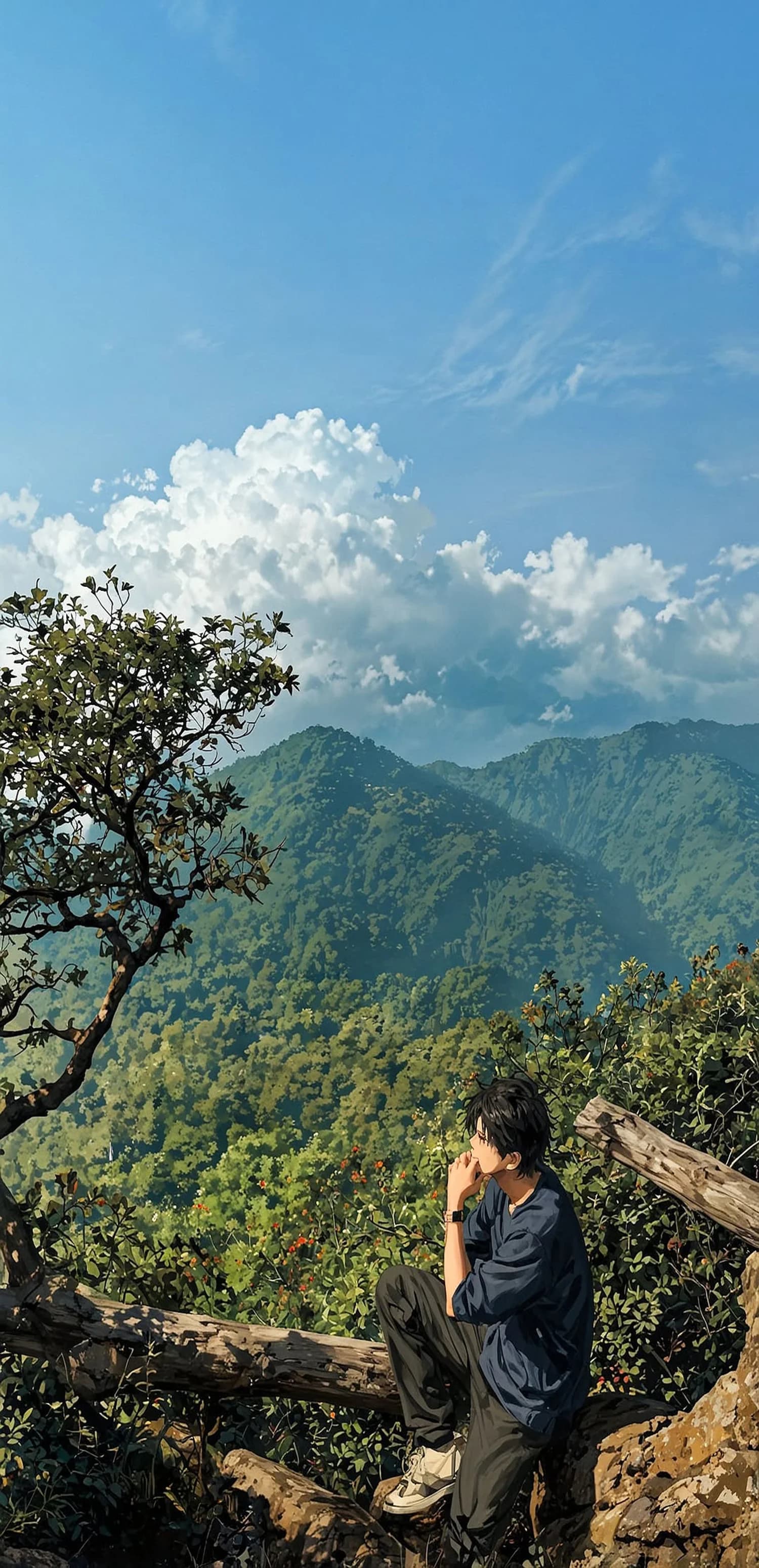 Serene Mountain Moment