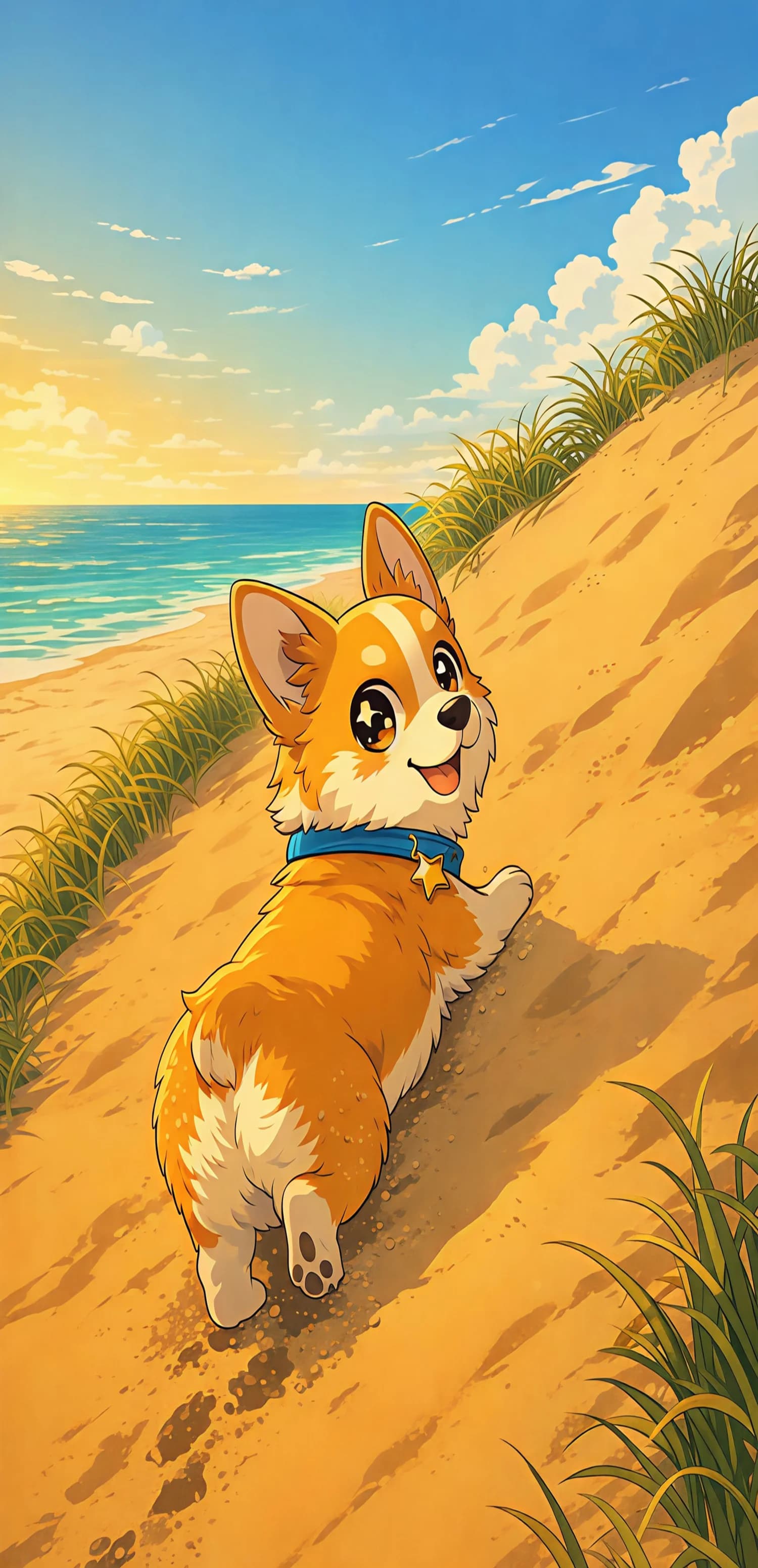 Beach Corgi Buddy