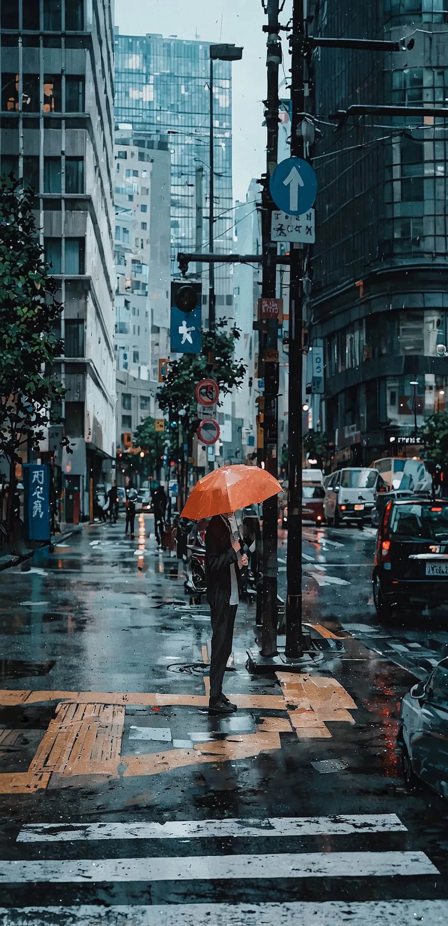 Rainy City Street