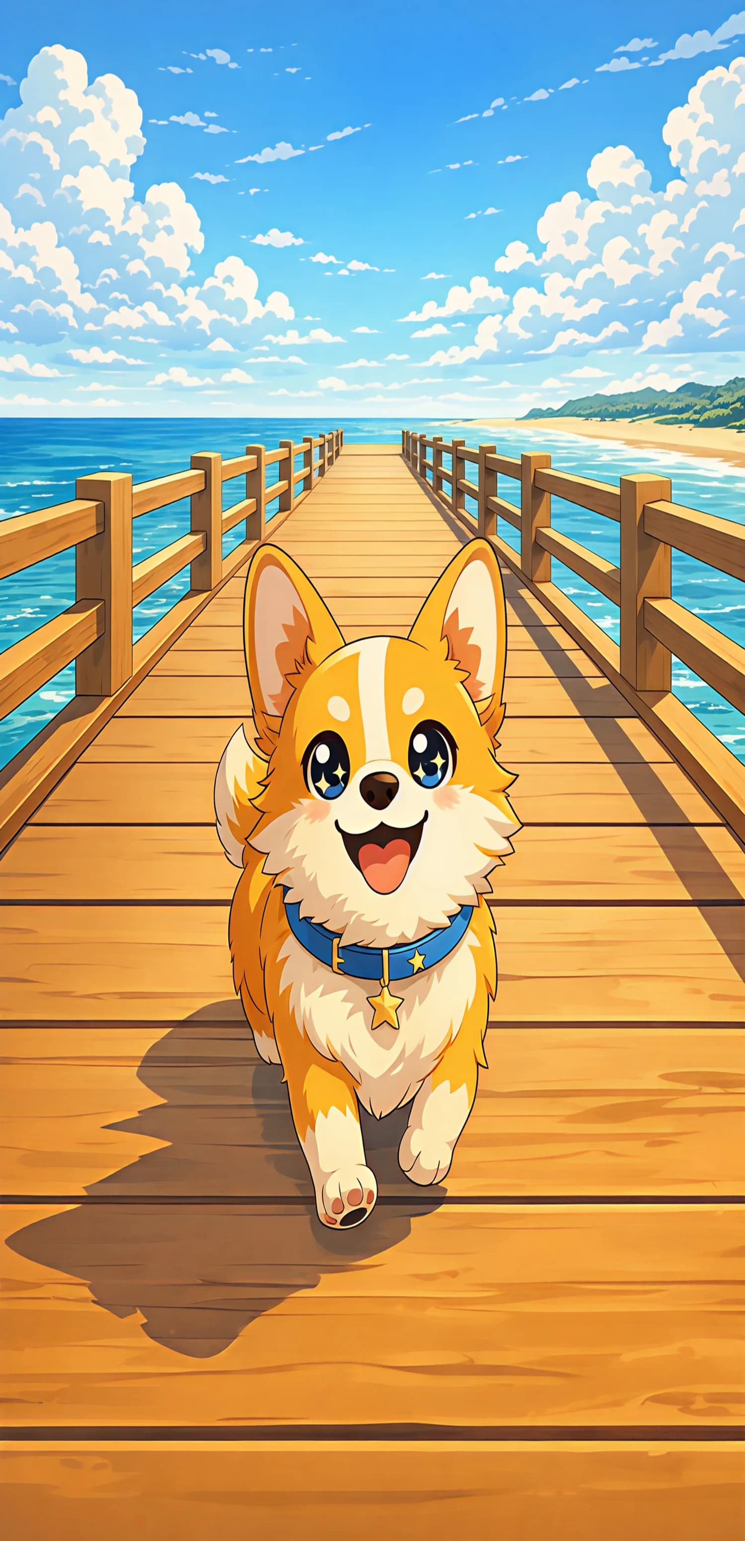 Corgi By The Sea