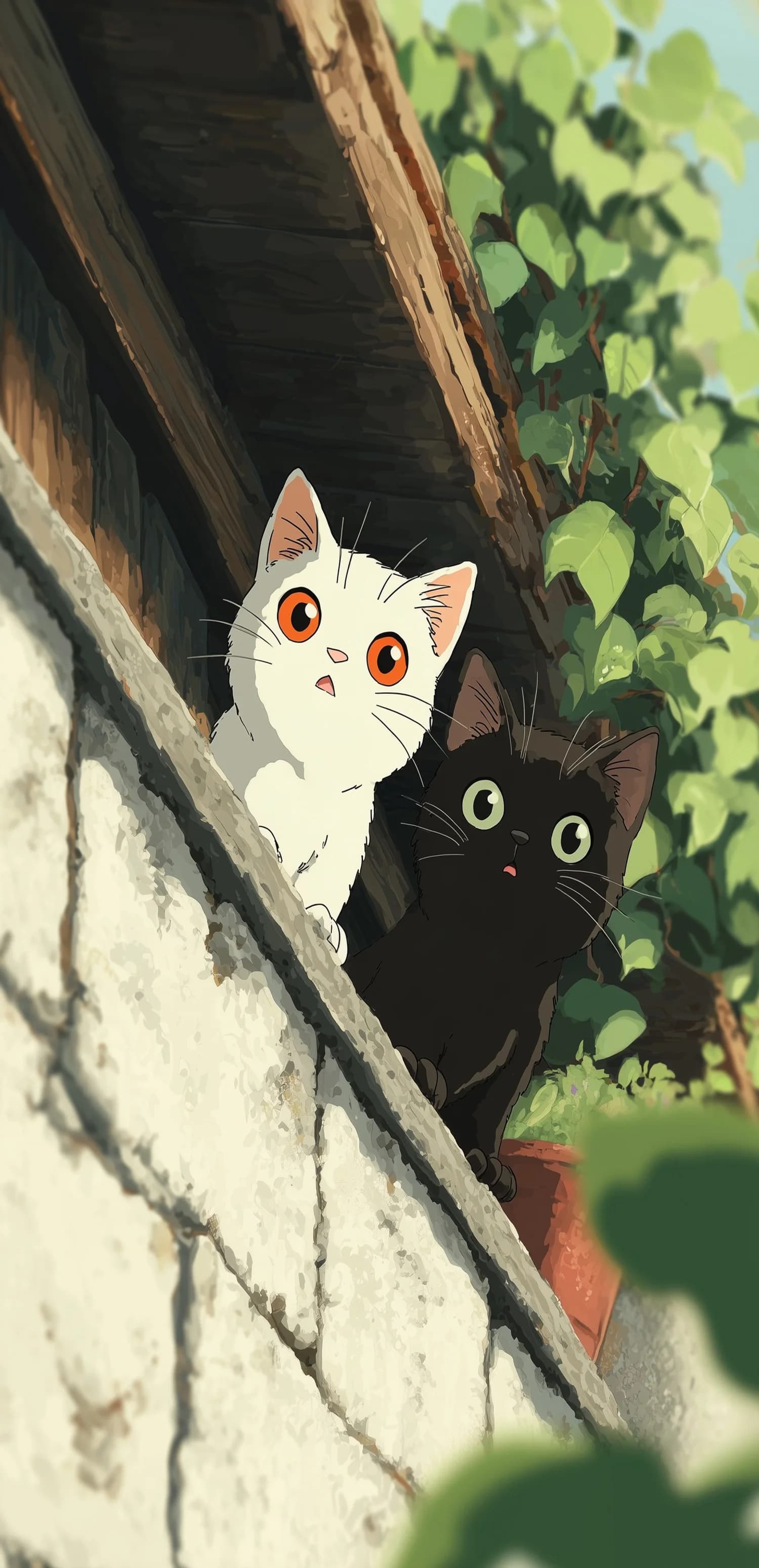Curious Feline Friends