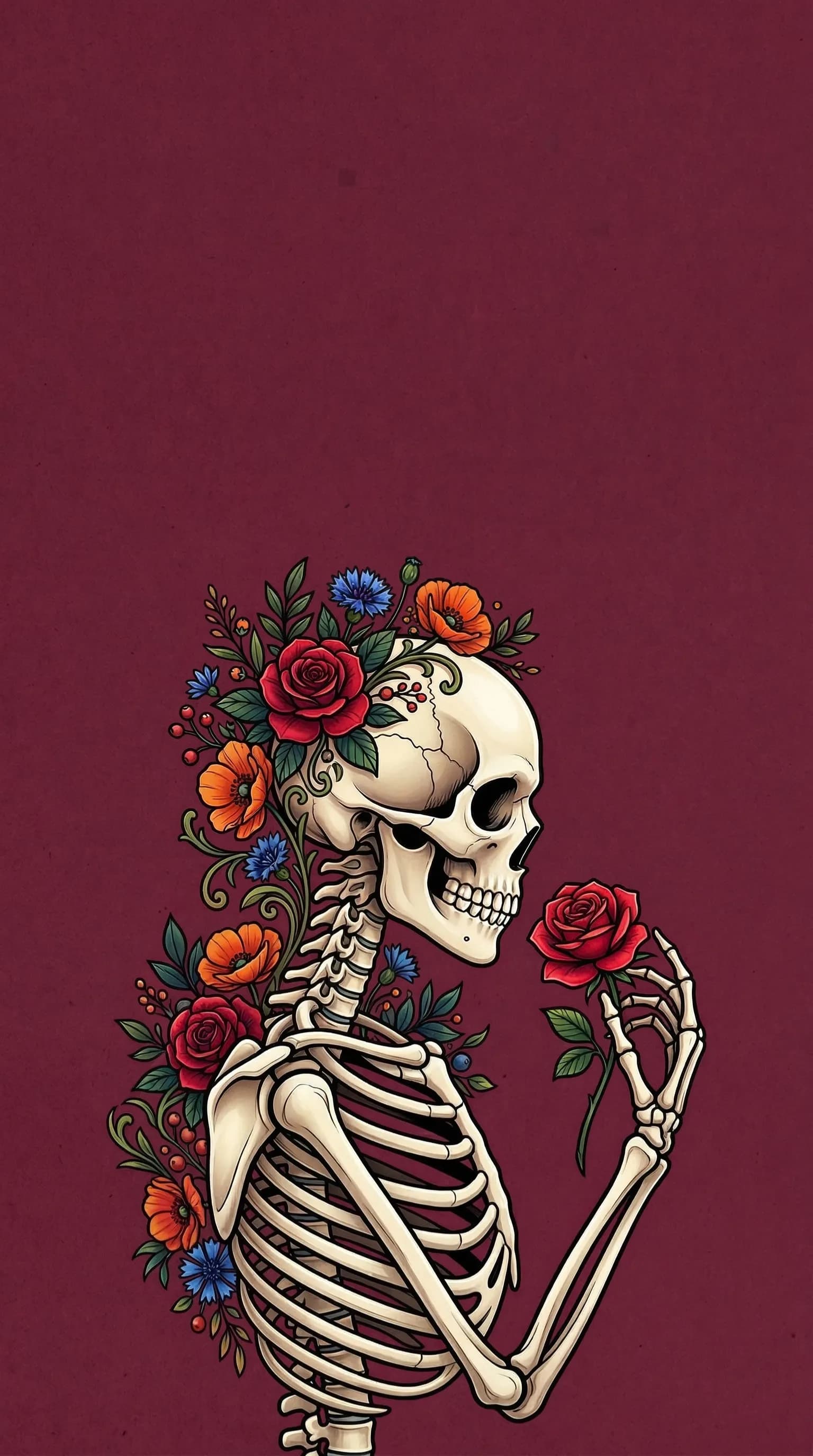 Skeleton with a Rose