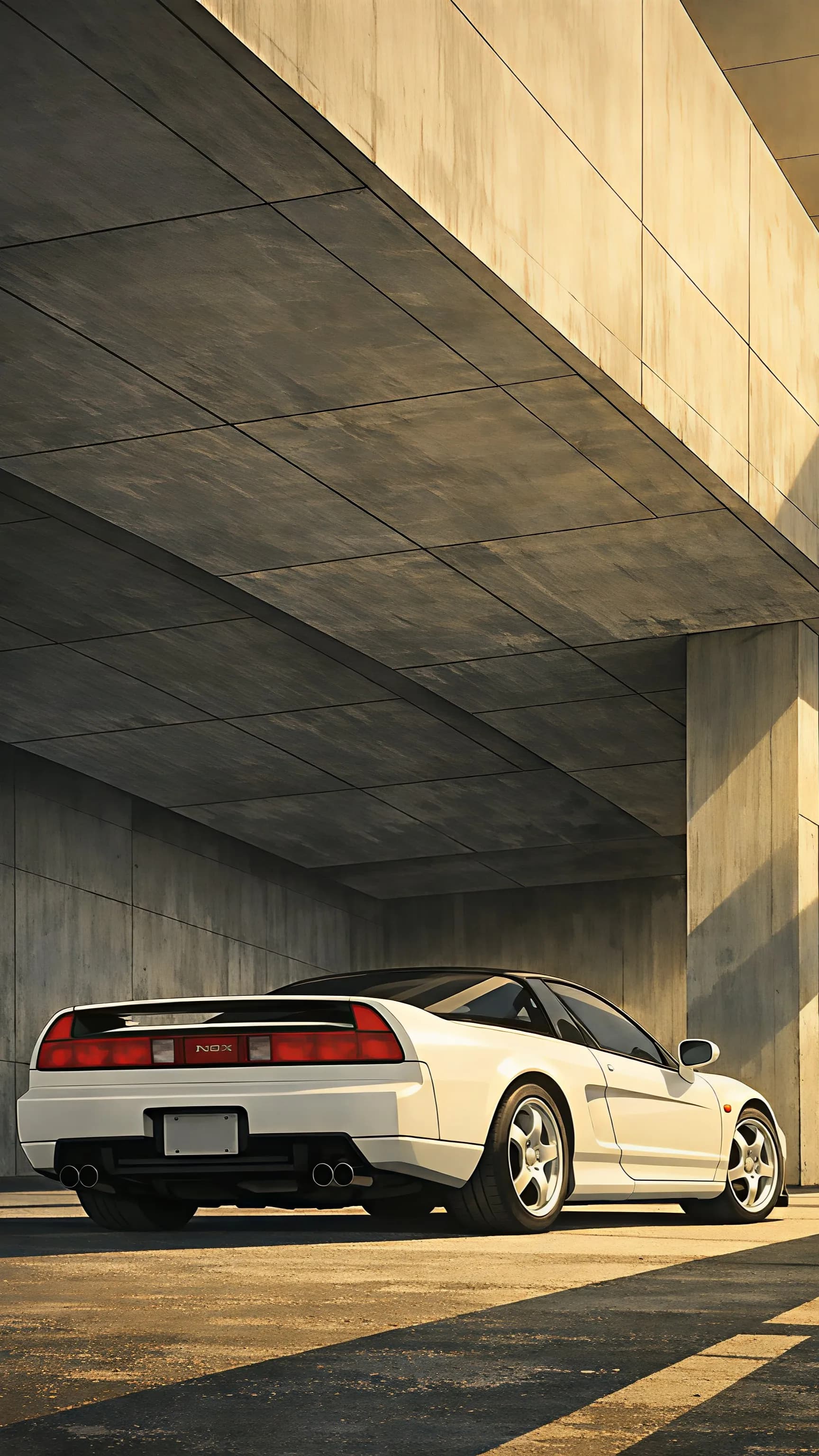 Sleek White Sports Car