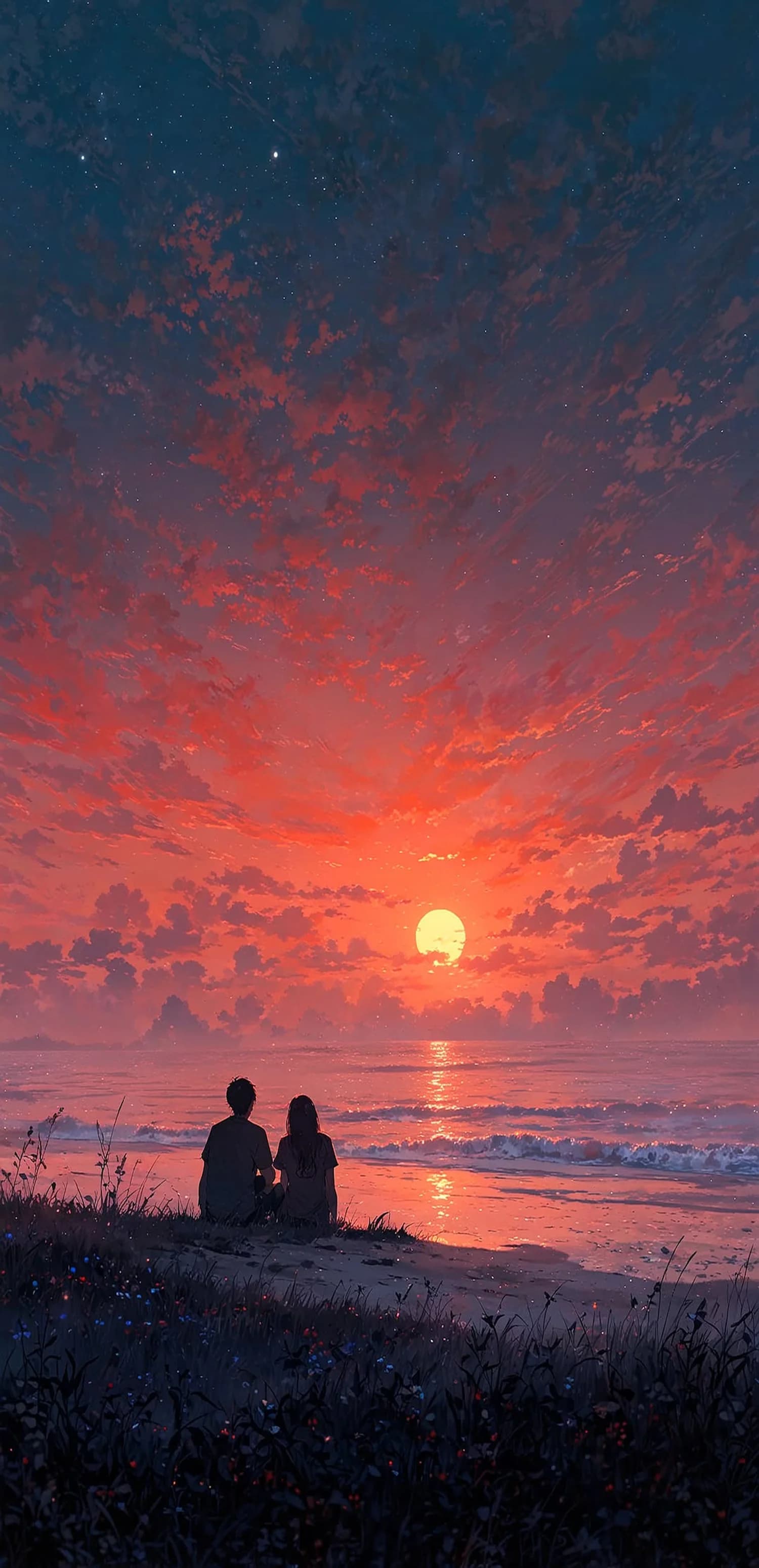 Couple Beach Sunset