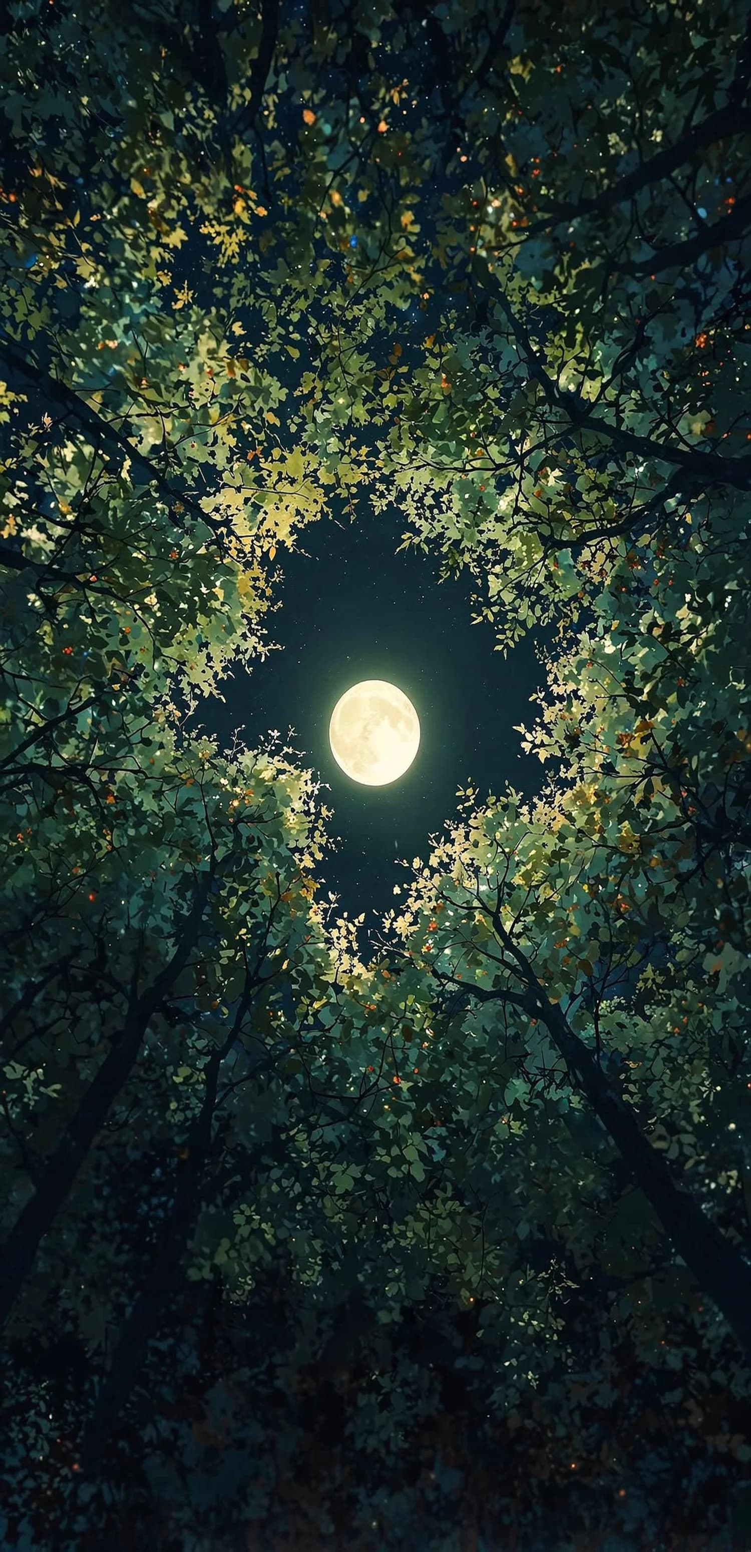 Moonlit Forest Canopy