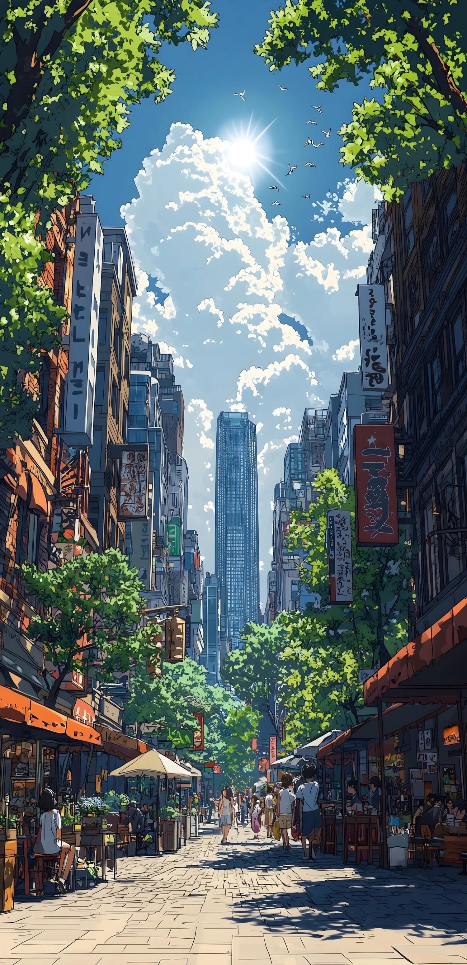 Sunlit Anime Boulevard