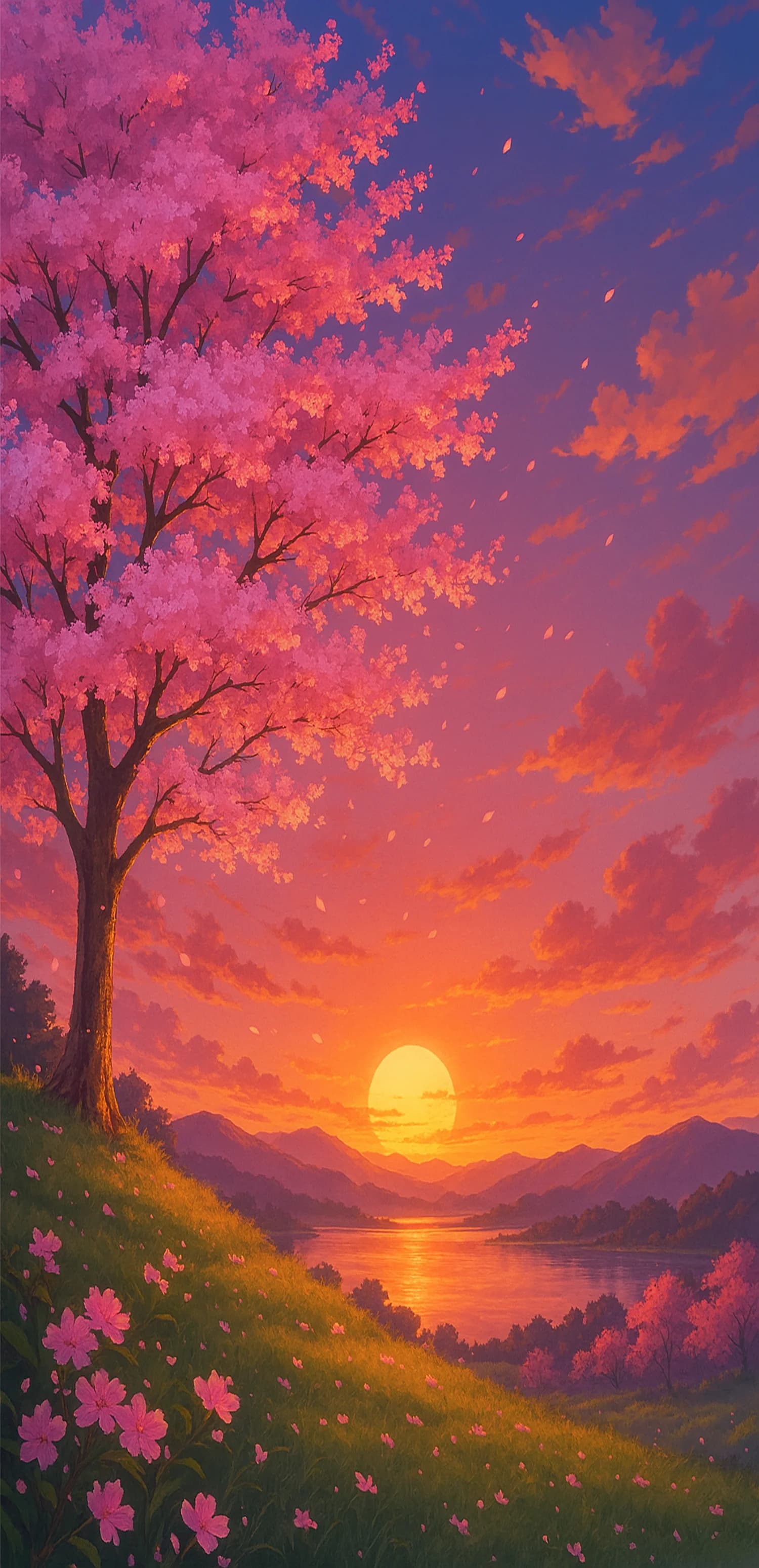 Sakura Sunset Lake