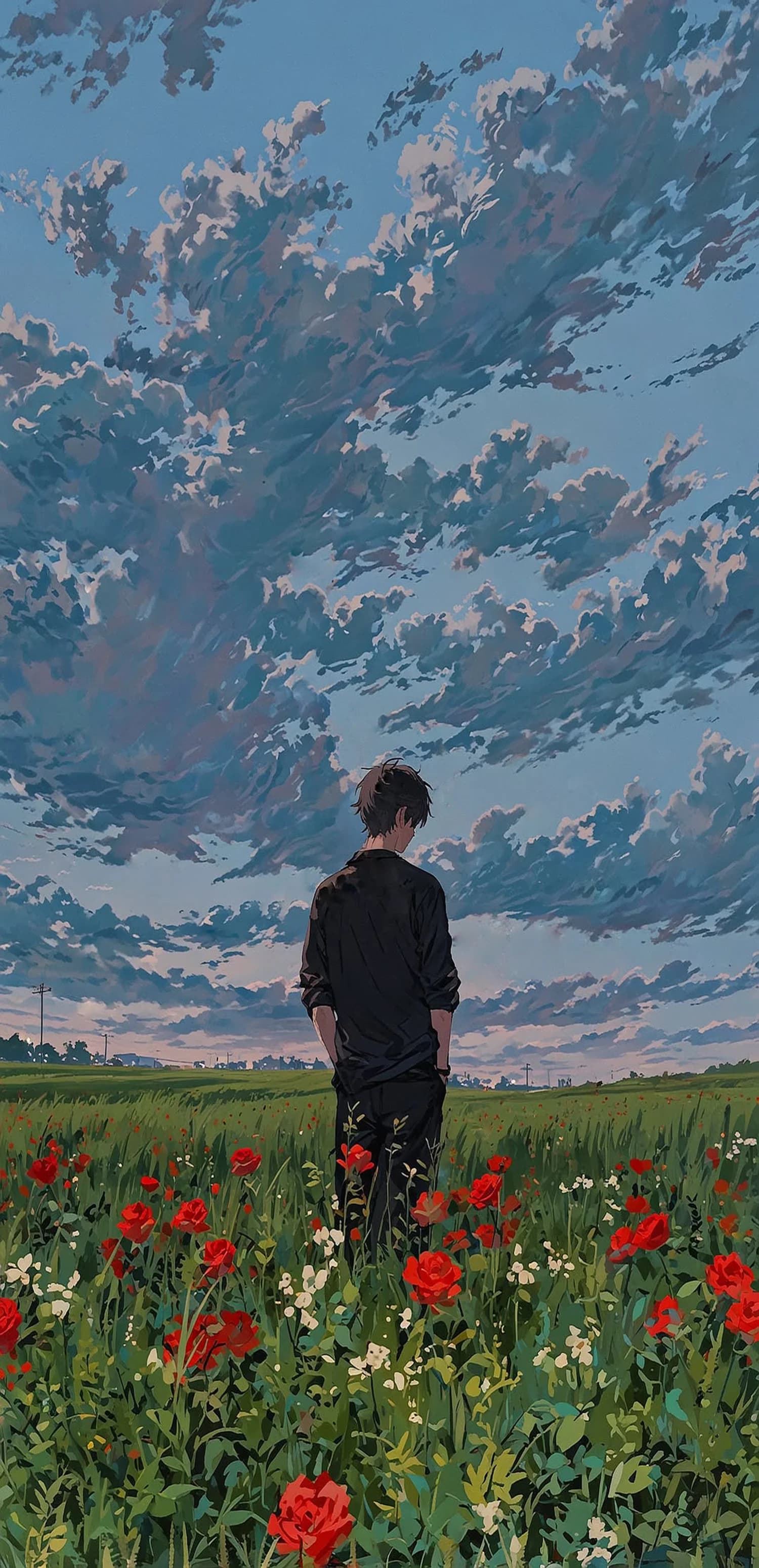 Man In Bloom Field