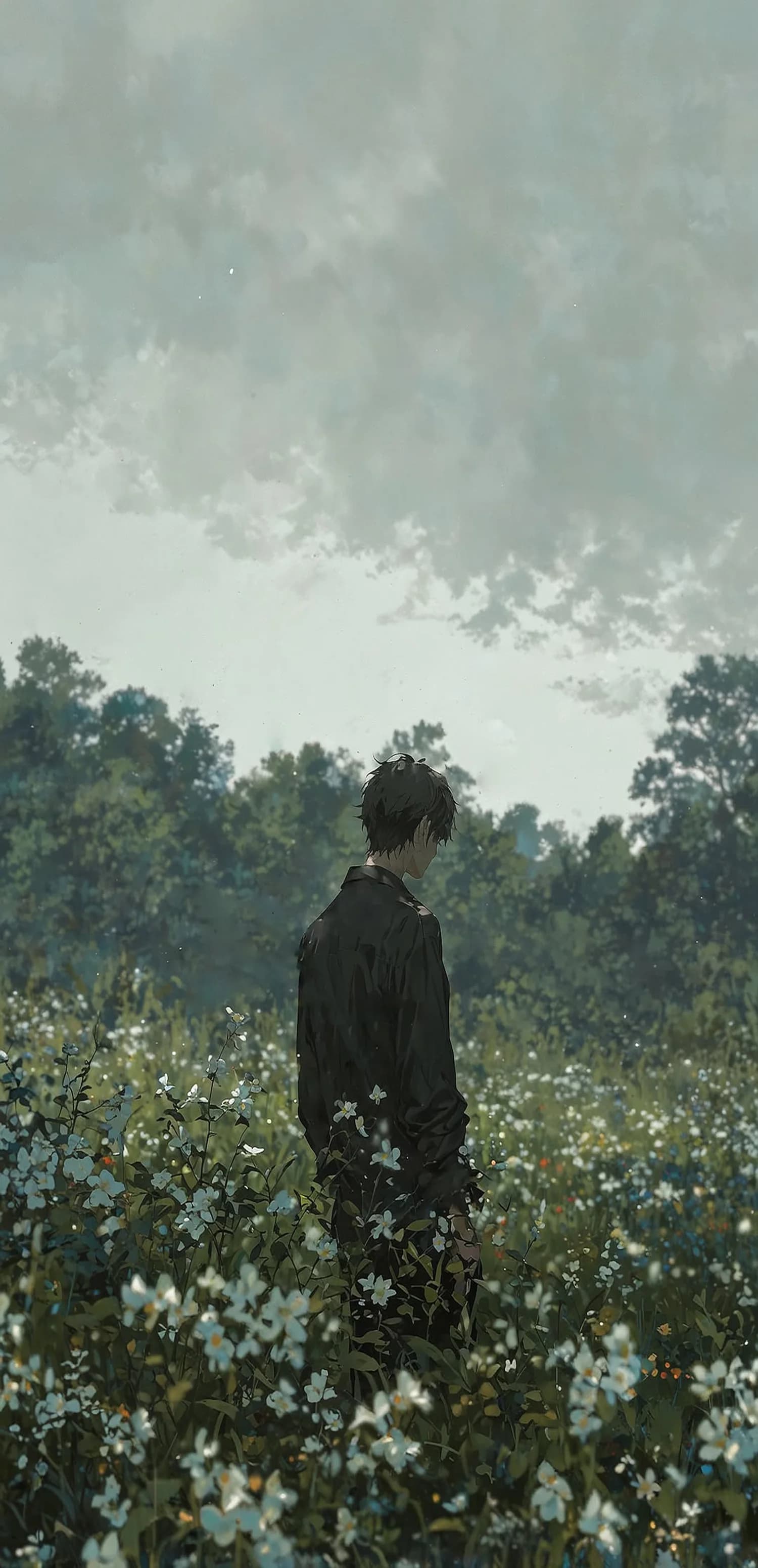 Man In Bloom Field