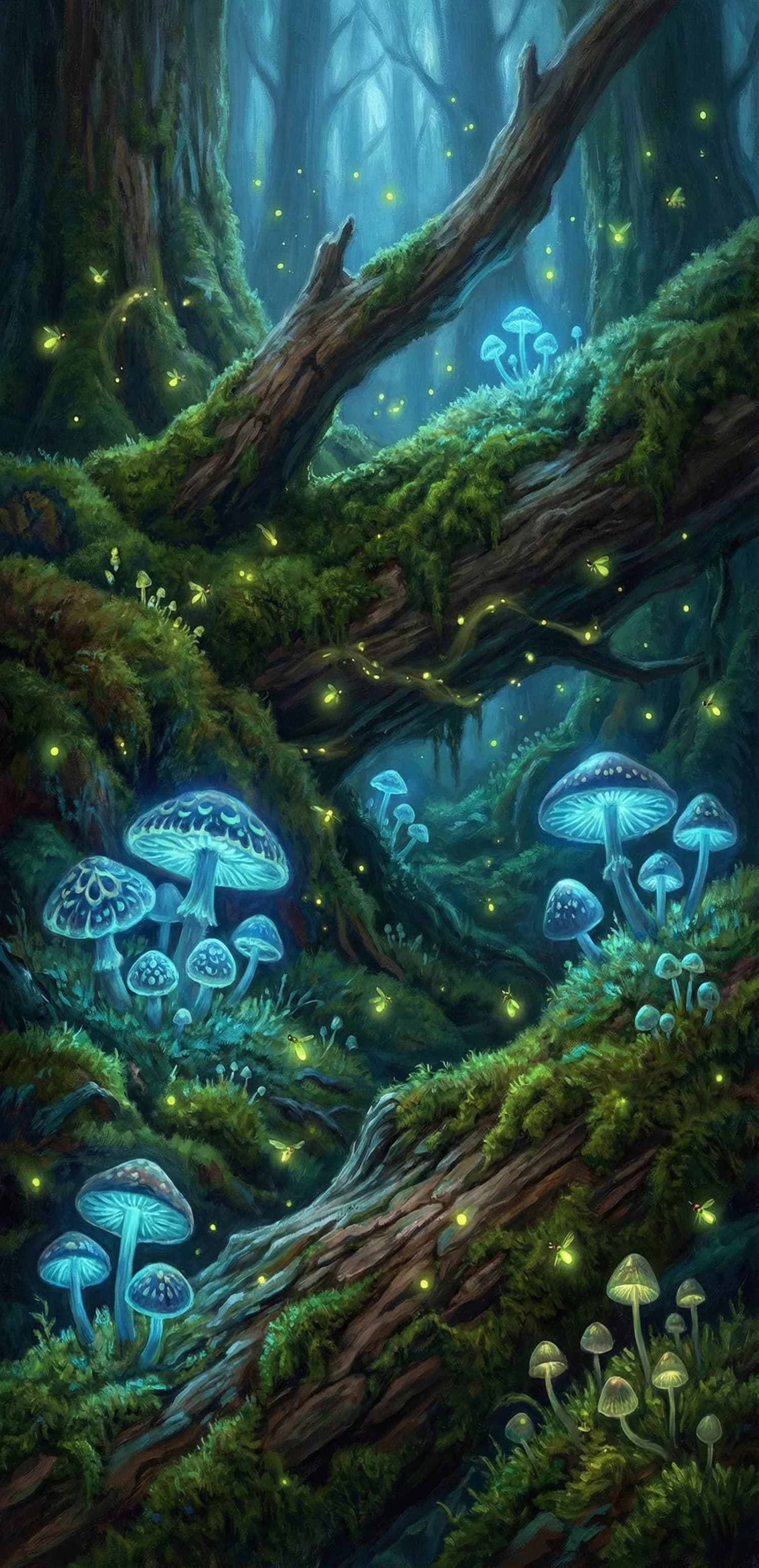 Glowing Forest Night