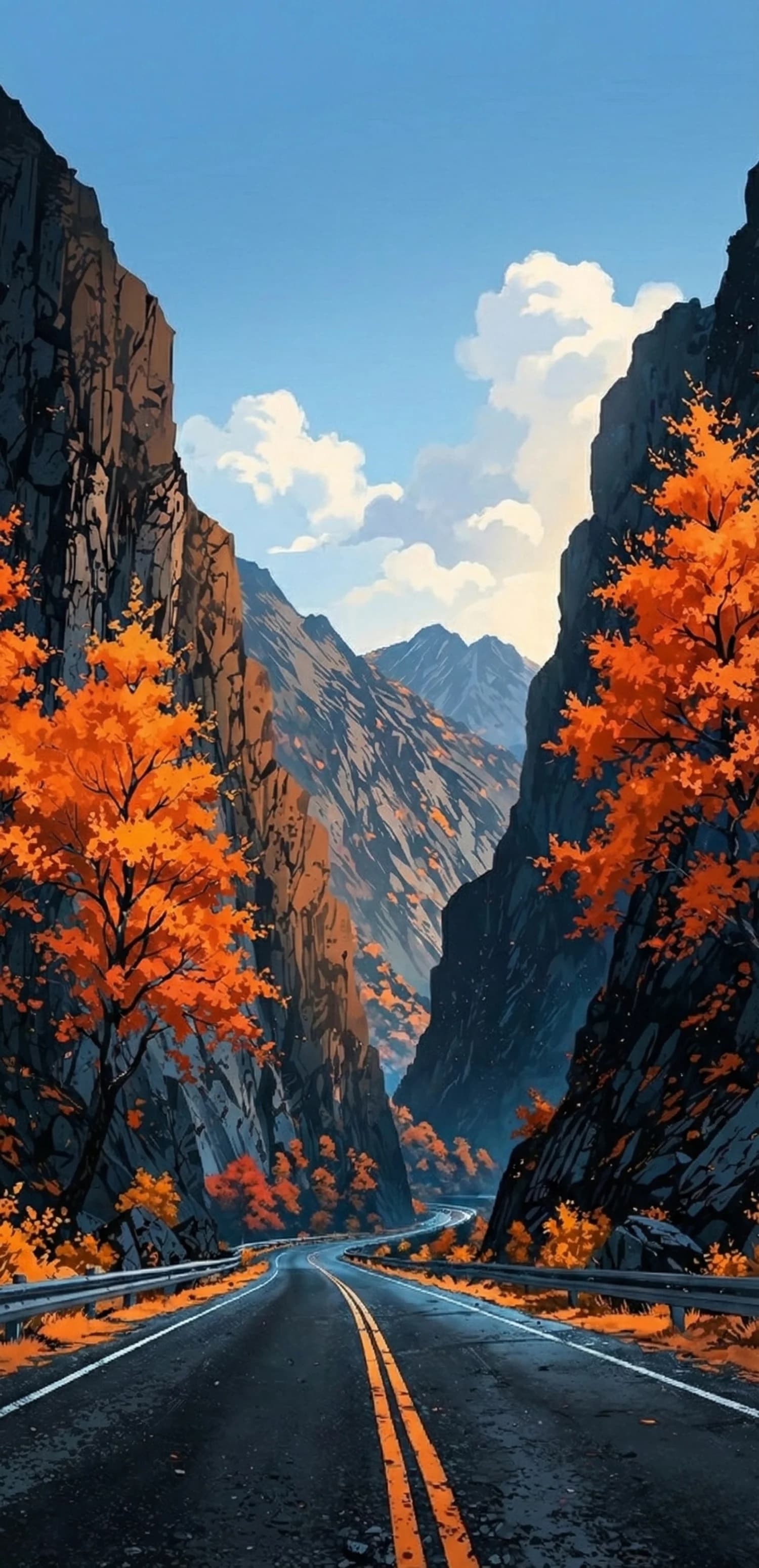 Autumn Mountain Road