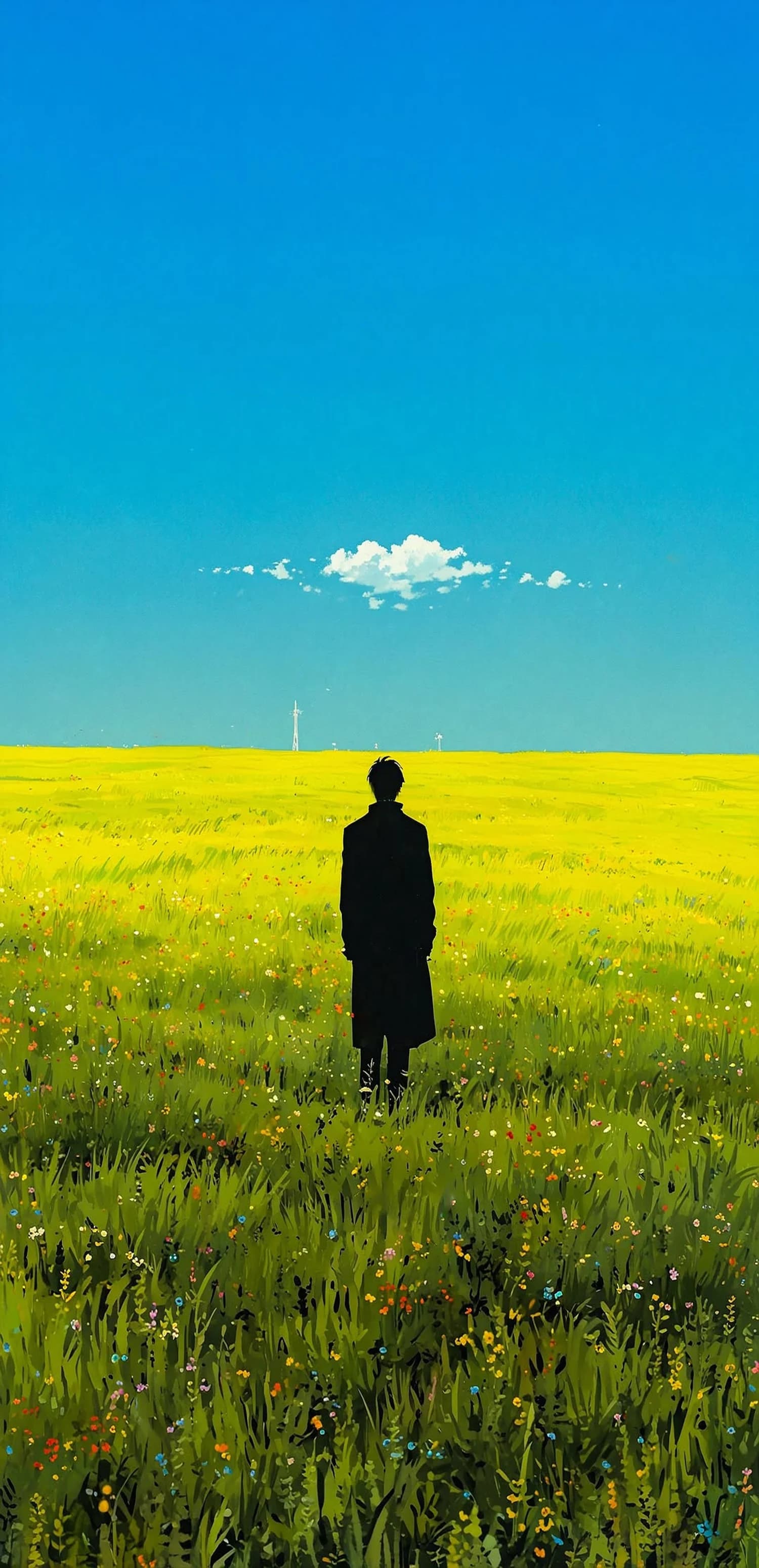 Man In Yellow Field