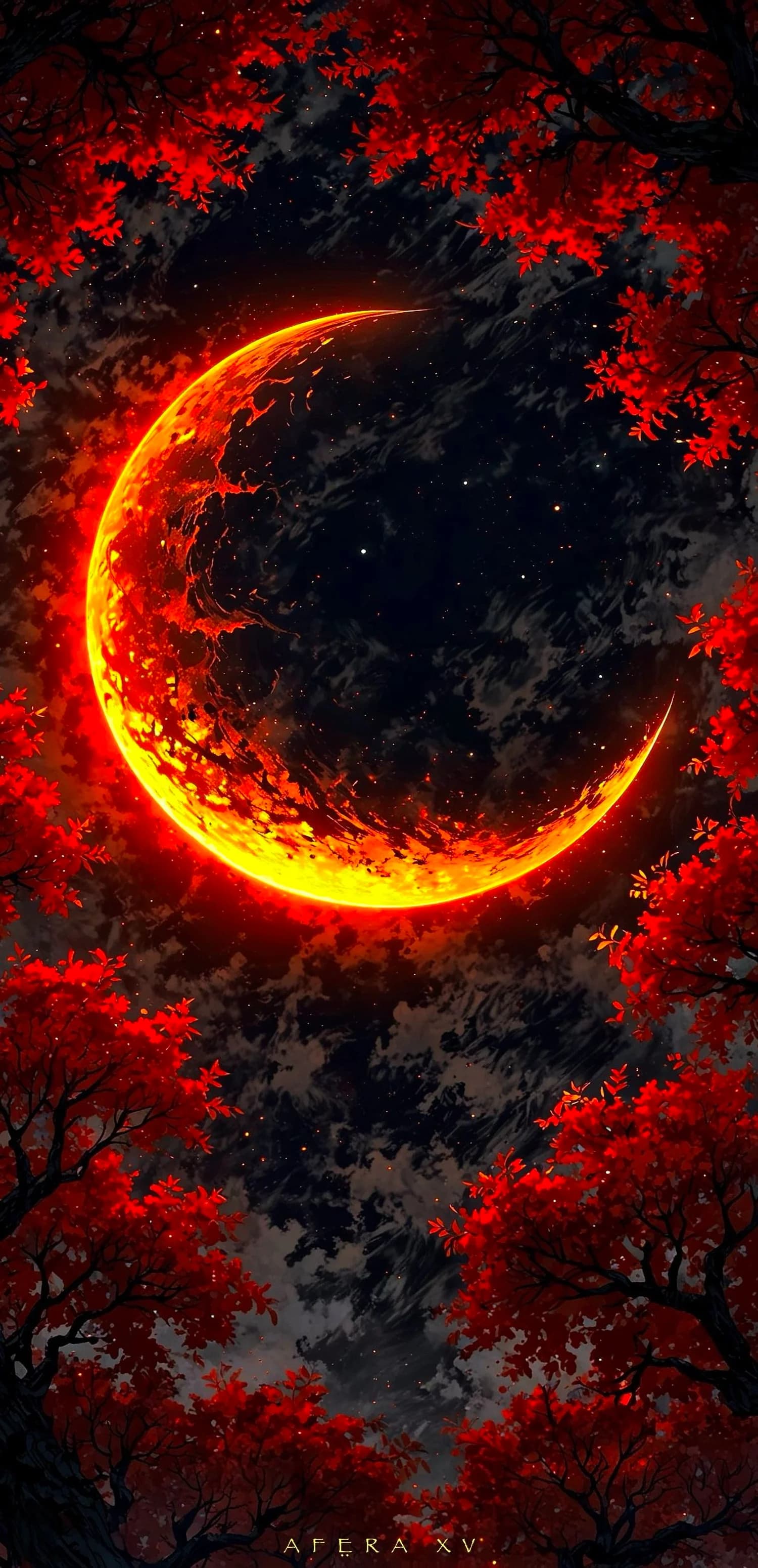 Neon Crescent Forest