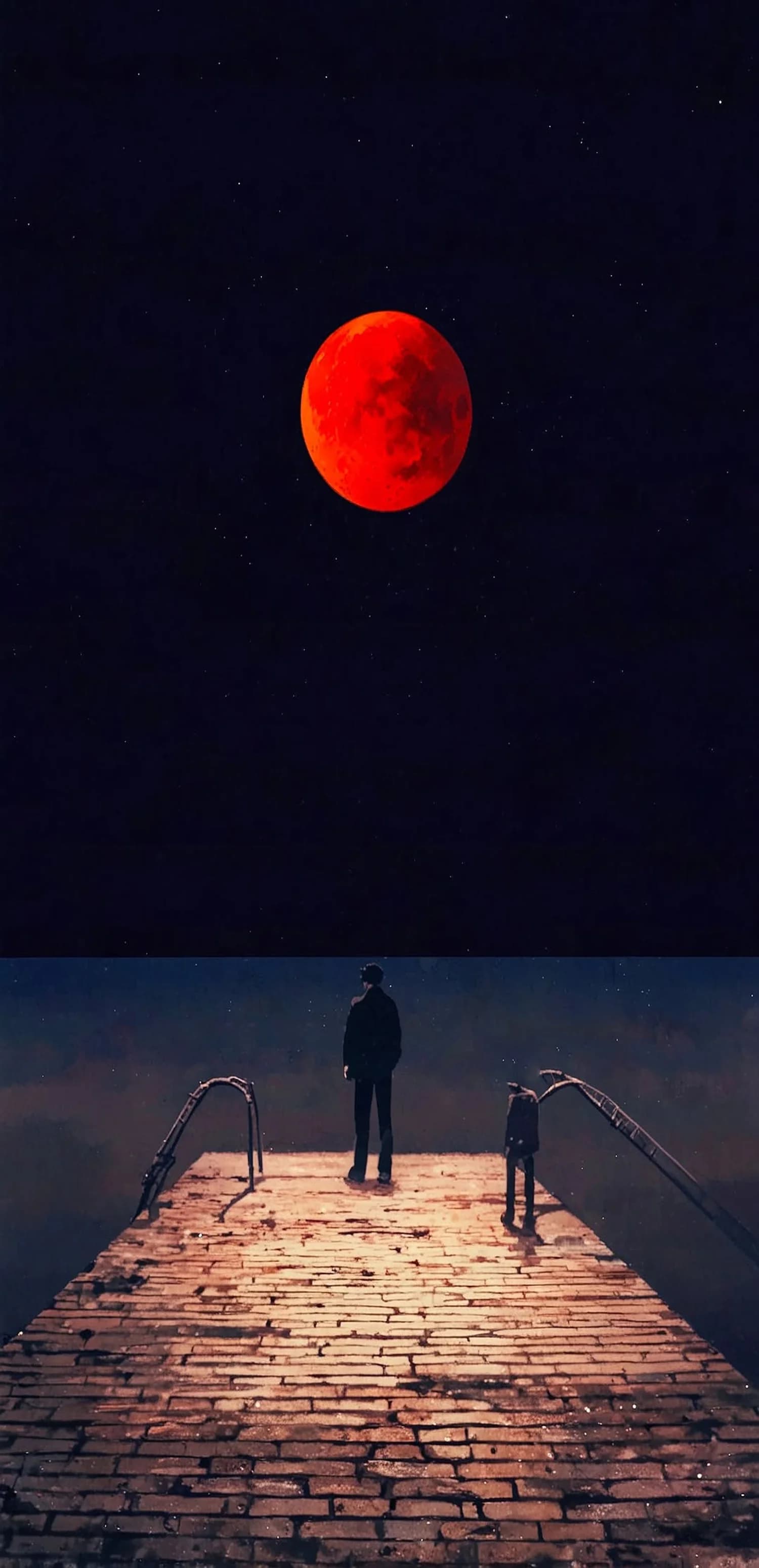 Moonlit Bridge Scene