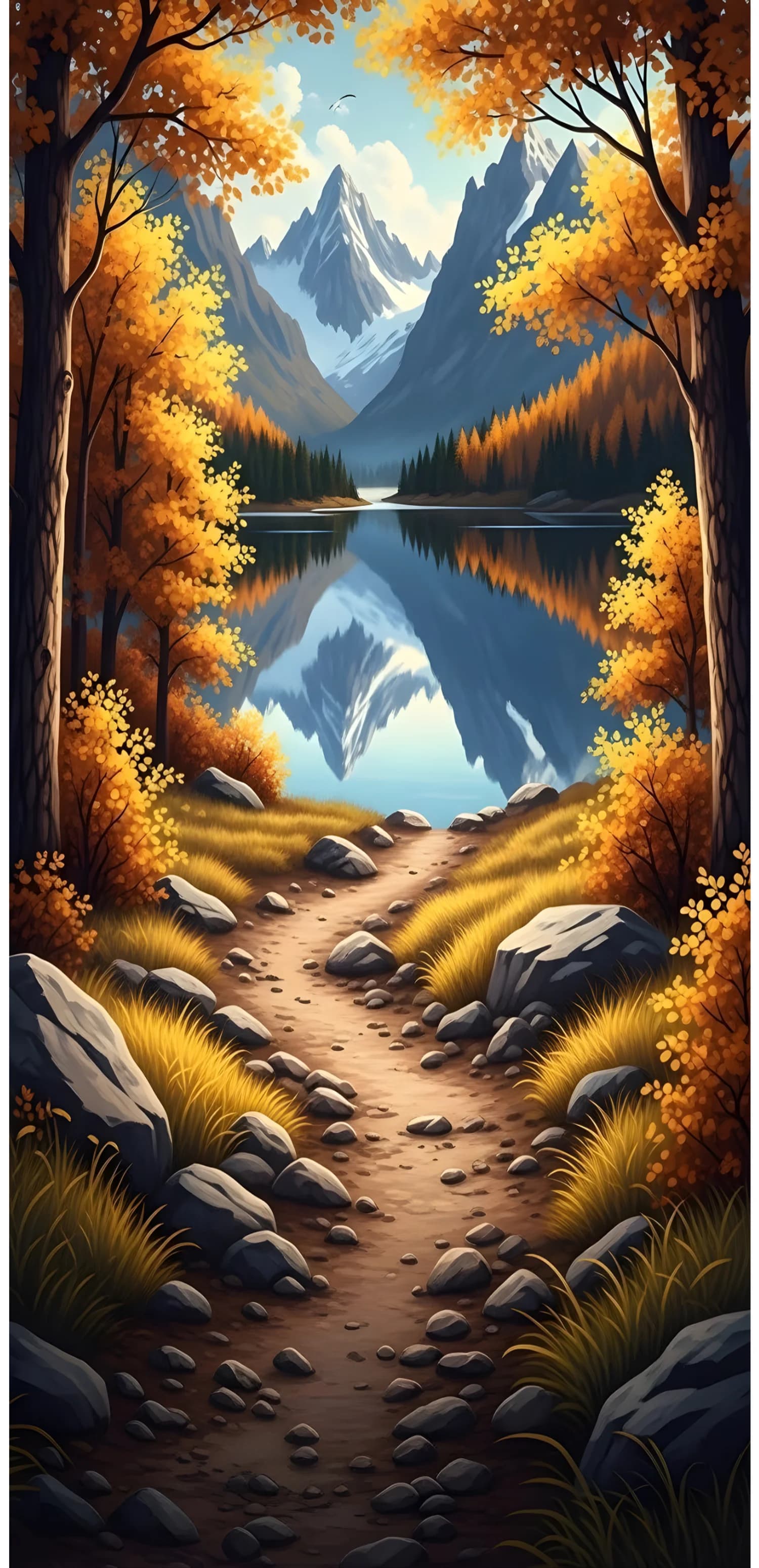 Autumn Mountain Lake