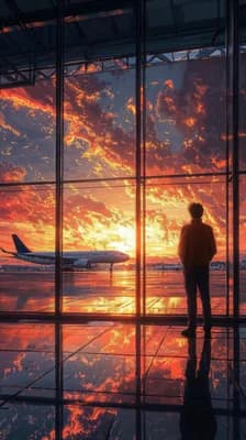 Sunset Airport Gaze wallpaper thumbnail