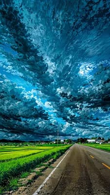 Stormy Road Scene wallpaper thumbnail