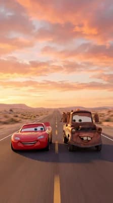 McQueen and Mater wallpaper thumbnail