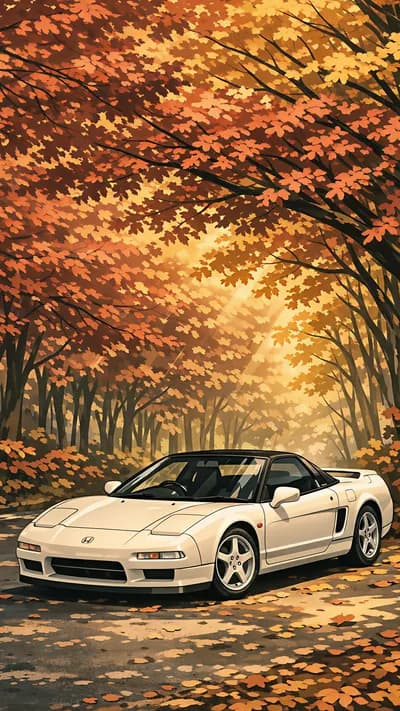 Honda NSX Autumn Drive wallpaper thumbnail