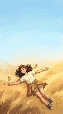 Girl In Sunny Field wallpaper thumbnail
