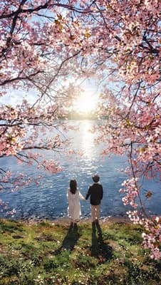 Love Under Blossoms wallpaper thumbnail