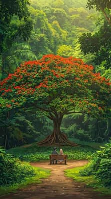 Couple Under Tree wallpaper thumbnail