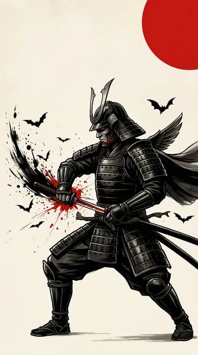 Samurai Warrior in Battle wallpaper thumbnail