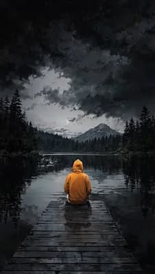 Lonely Lake Moment wallpaper thumbnail