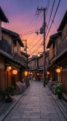 Twilight Japanese Alley wallpaper thumbnail