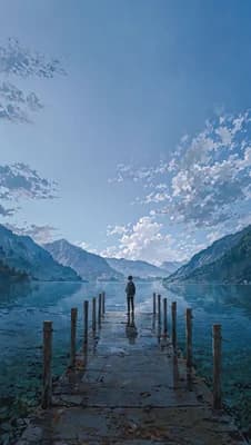 Mountain Lake Serenity wallpaper thumbnail