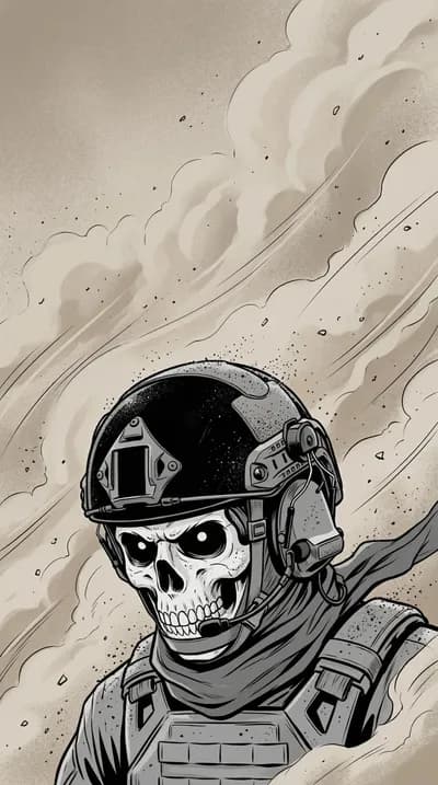 COD Skull soldier in the desert wallpaper thumbnail